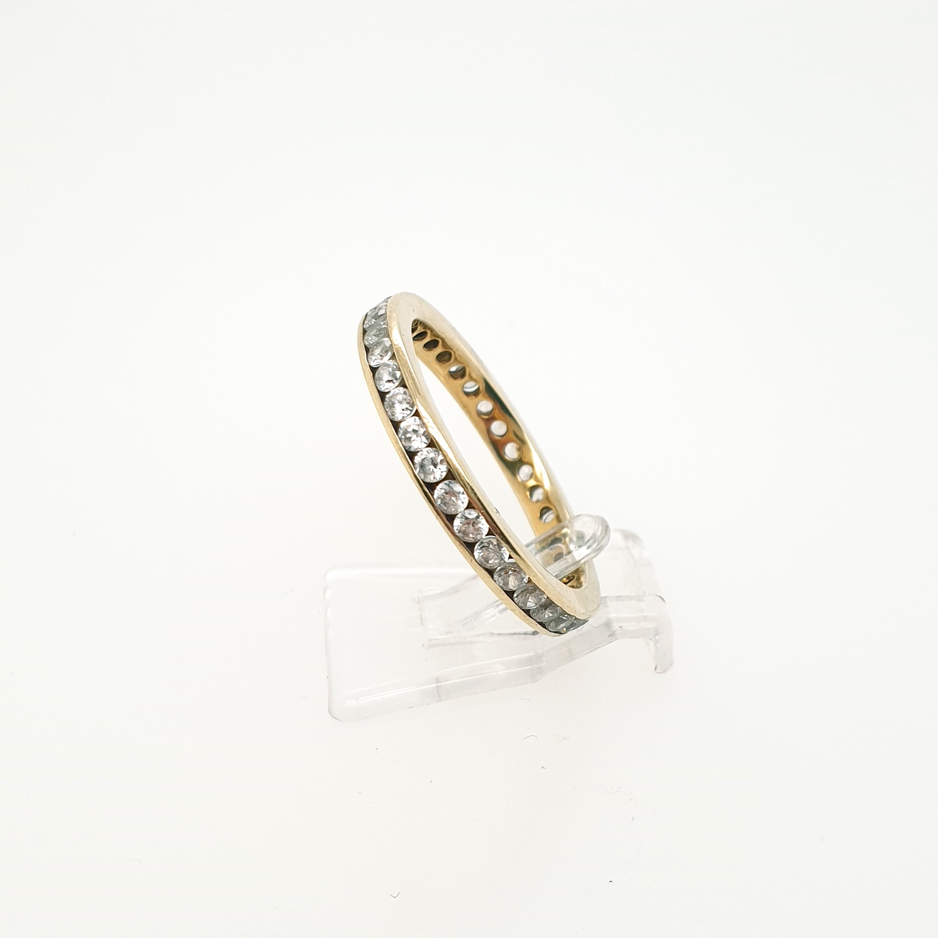 Ring Memory Goldring 375 9 Karat Gelbgold Zirkonia Gr.62