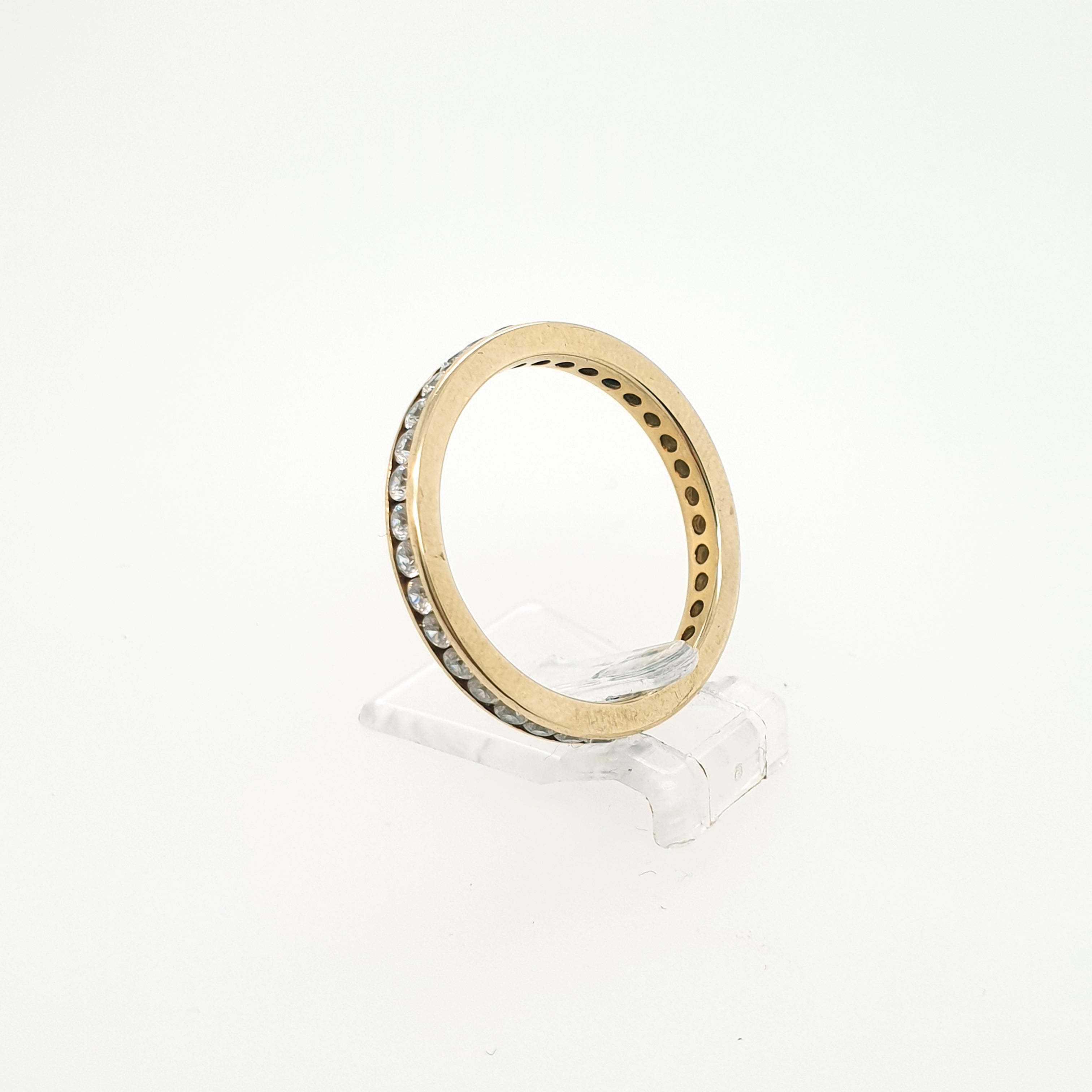Ring Memory Goldring 375 9 Karat Gelbgold Zirkonia Gr.62