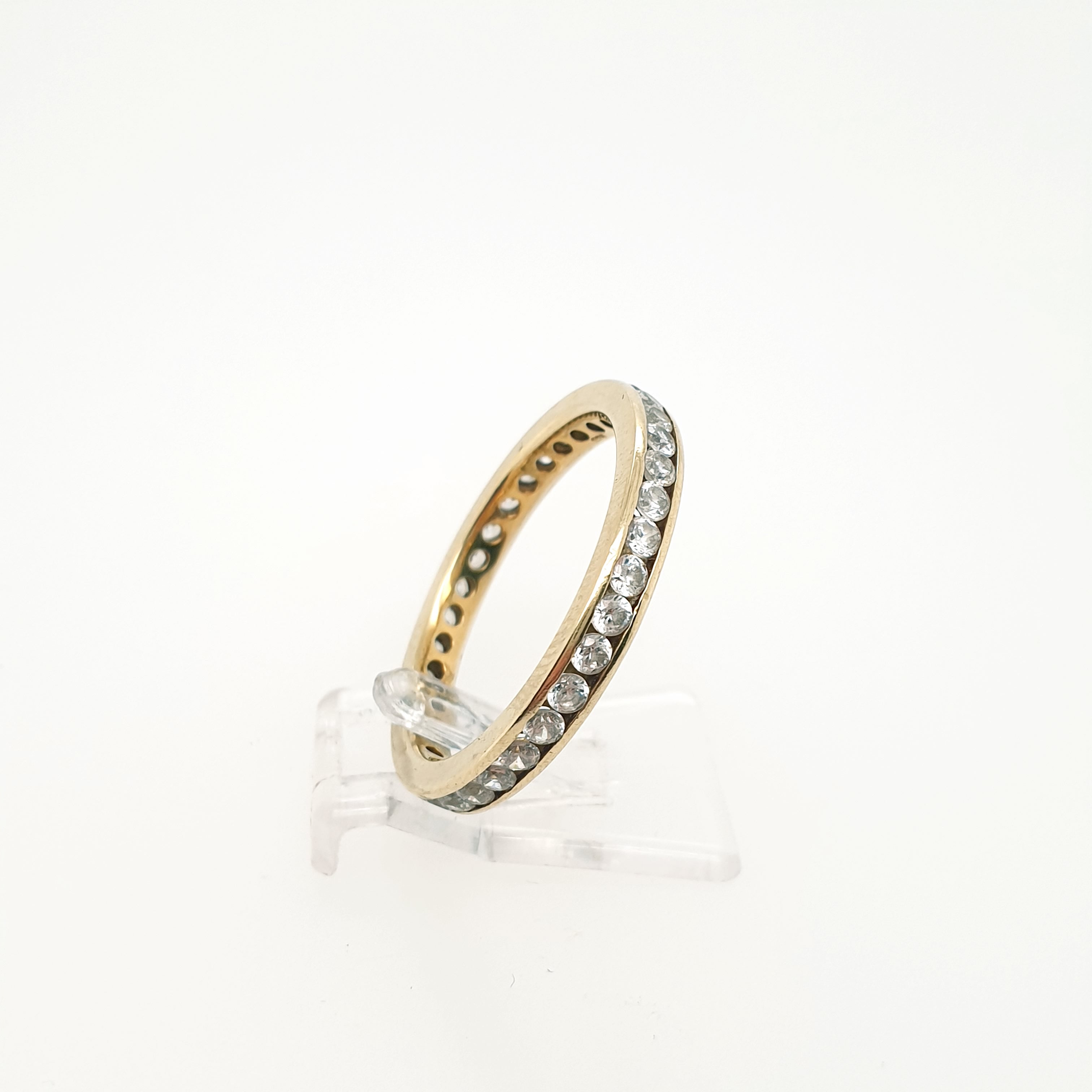 Ring Memory Goldring 375 9 Karat Gelbgold Zirkonia Gr.62