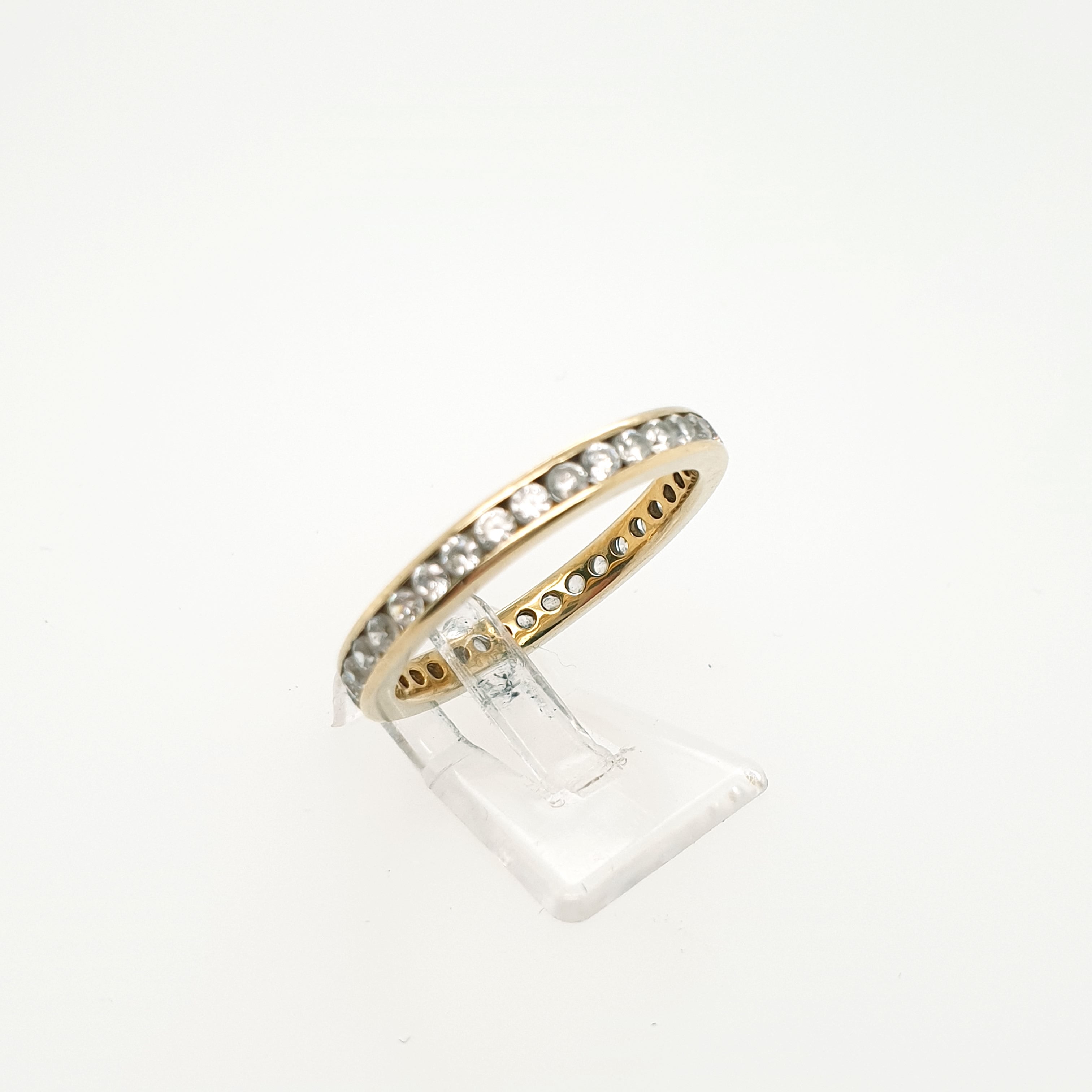 Ring Memory Goldring 375 9 Karat Gelbgold Zirkonia Gr.62