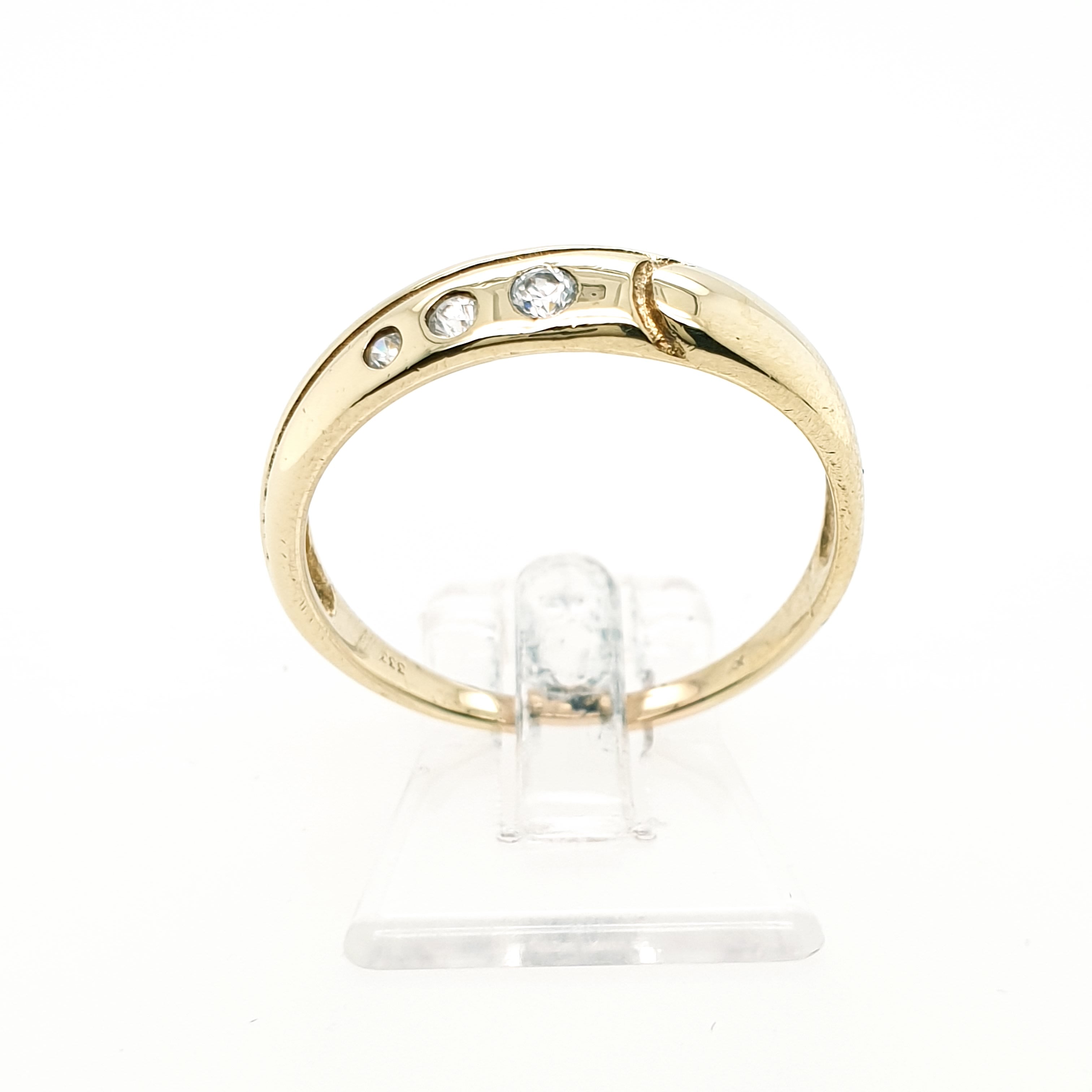 Ring Goldring 375 9 Karat Gelbgold Zirkonia Gr.58