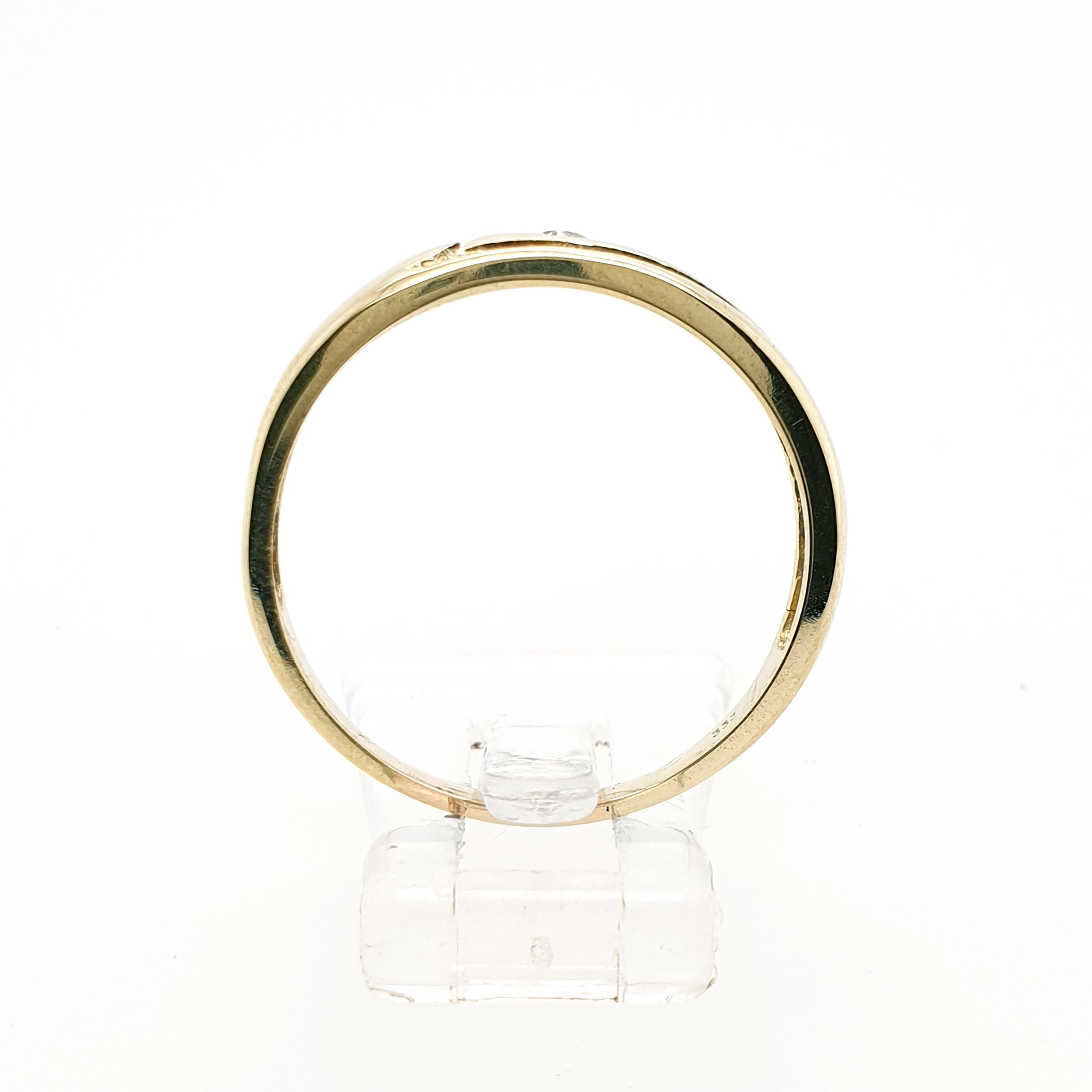 Ring Goldring 375 9 Karat Gelbgold Zirkonia Gr.58
