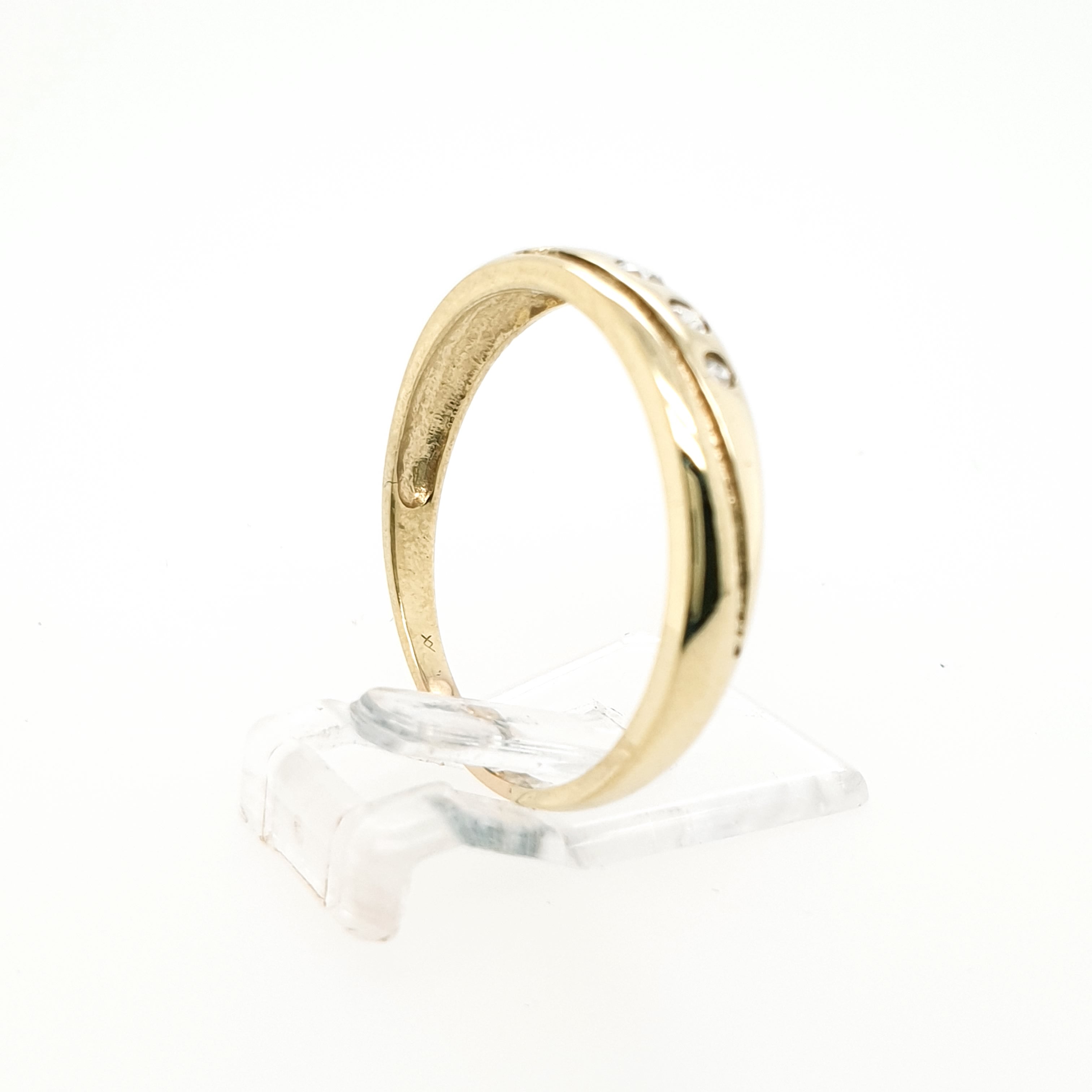 Ring Goldring 375 9 Karat Gelbgold Zirkonia Gr.58