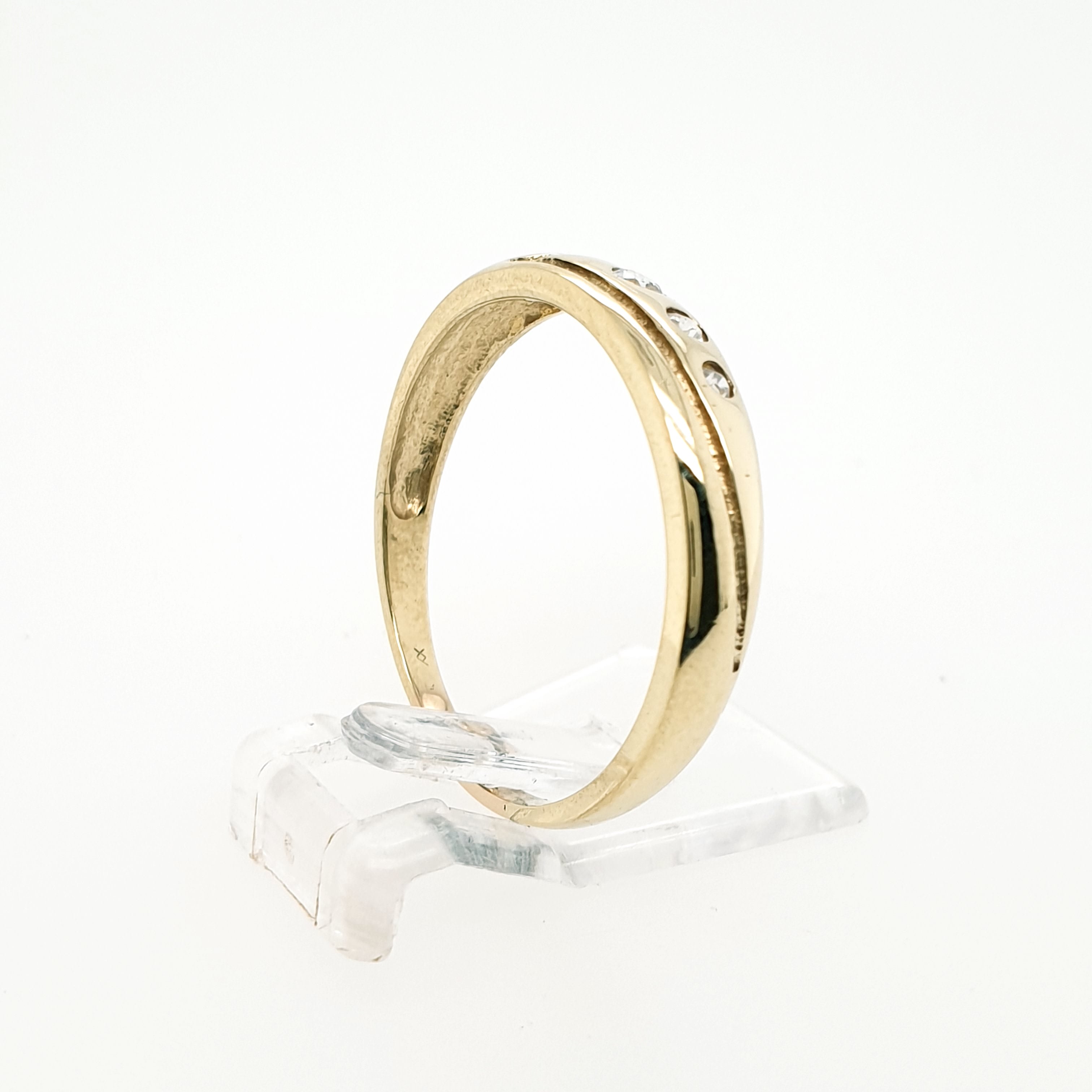 Ring Goldring 375 9 Karat Gelbgold Zirkonia Gr.58