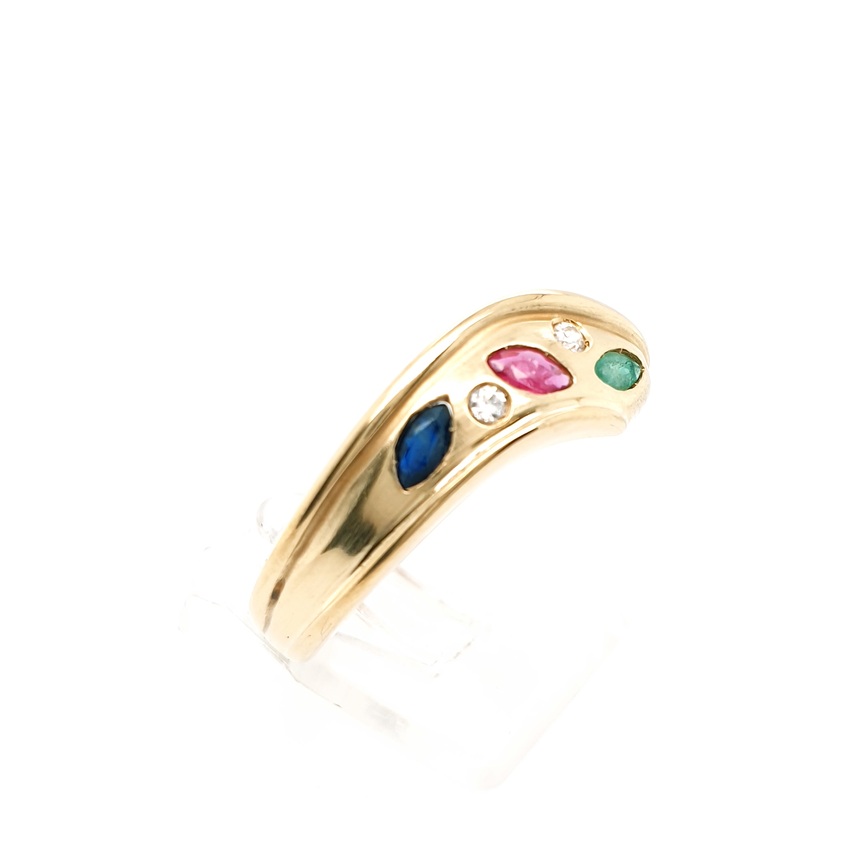 Ring Goldring 585/14kt Gelbgold Zirkonia Gr.61