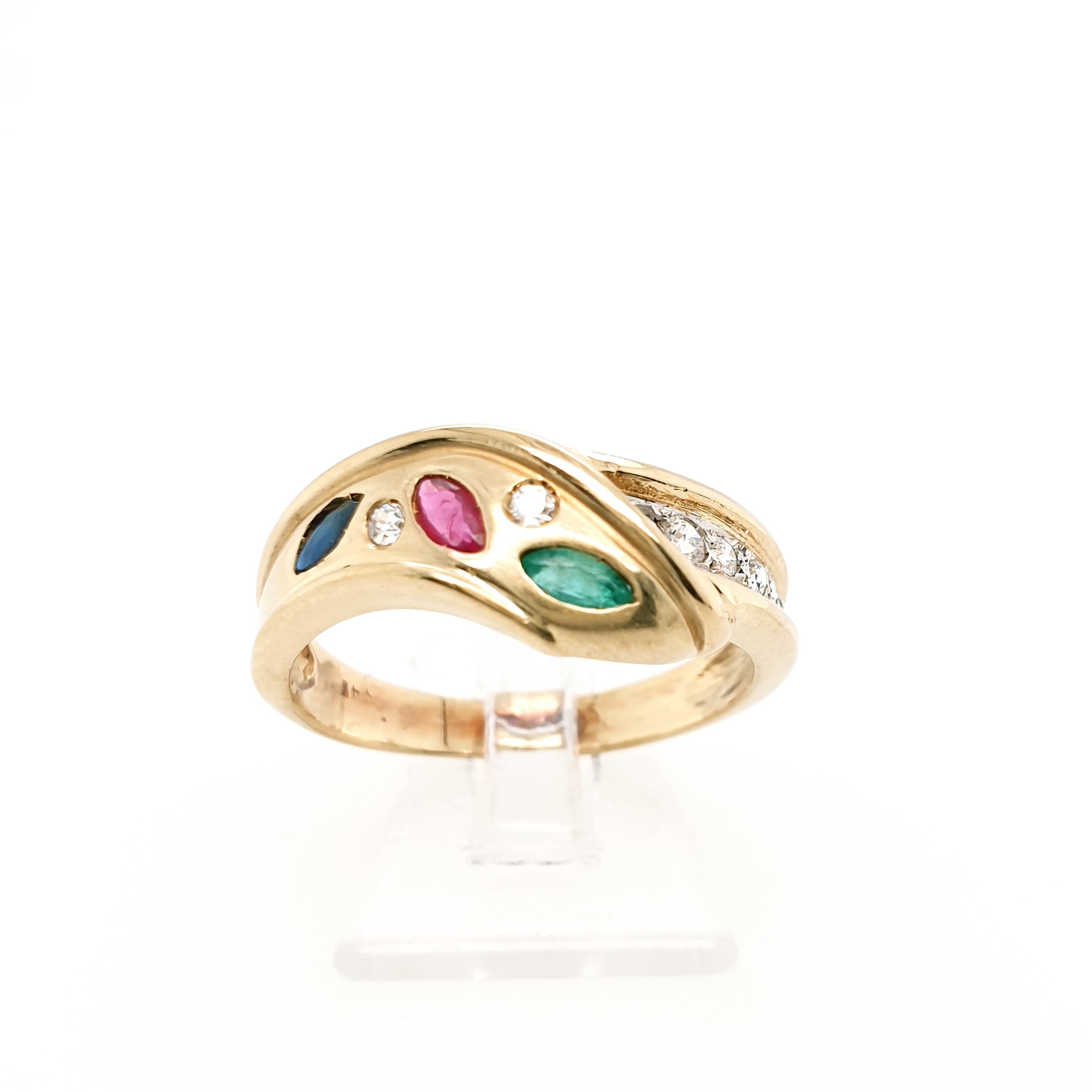 Ring Goldring 585/14kt Gelbgold Zirkonia Gr.61
