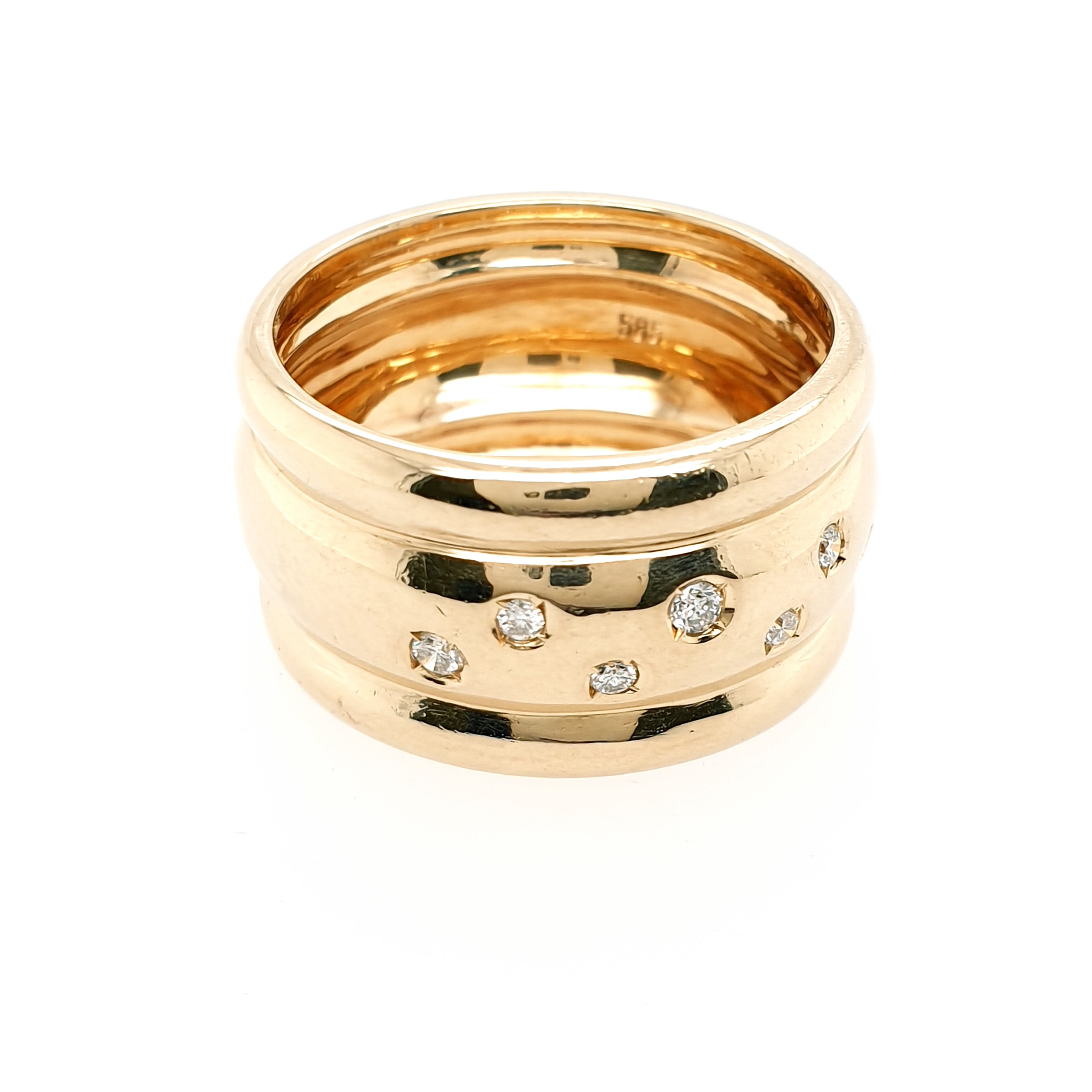 Ring Brillanten Gelbgold 585 14kt Gold Gr.57