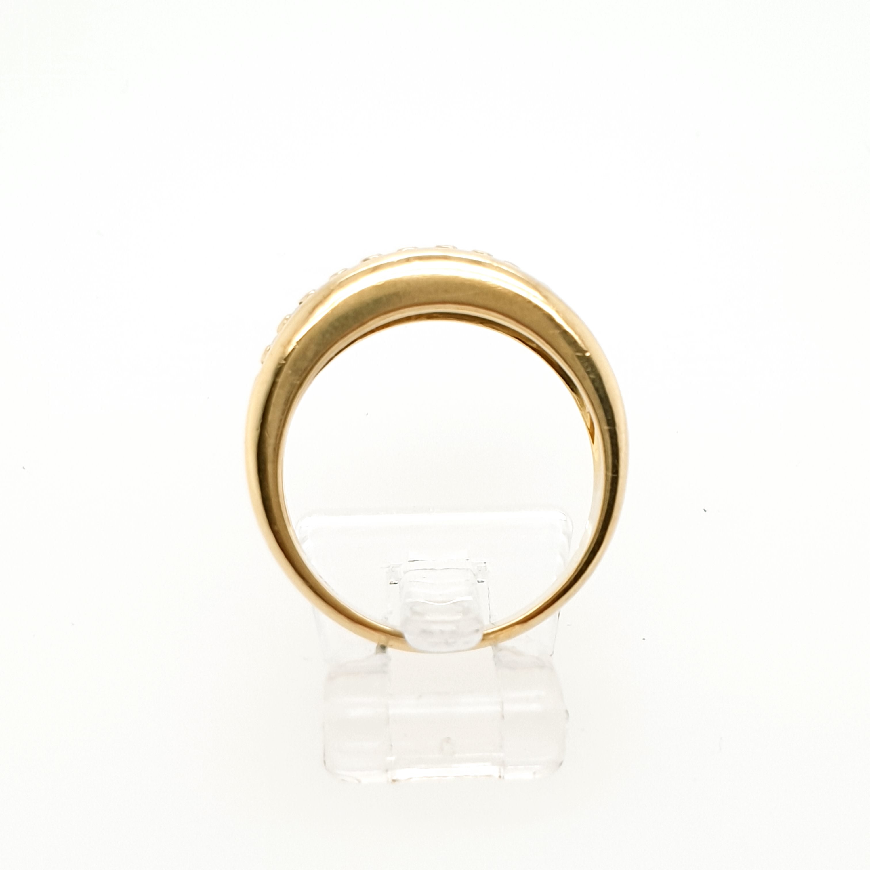 Ring Goldring 750/18kt Gelbgold Diamanten Saphire Gr.53