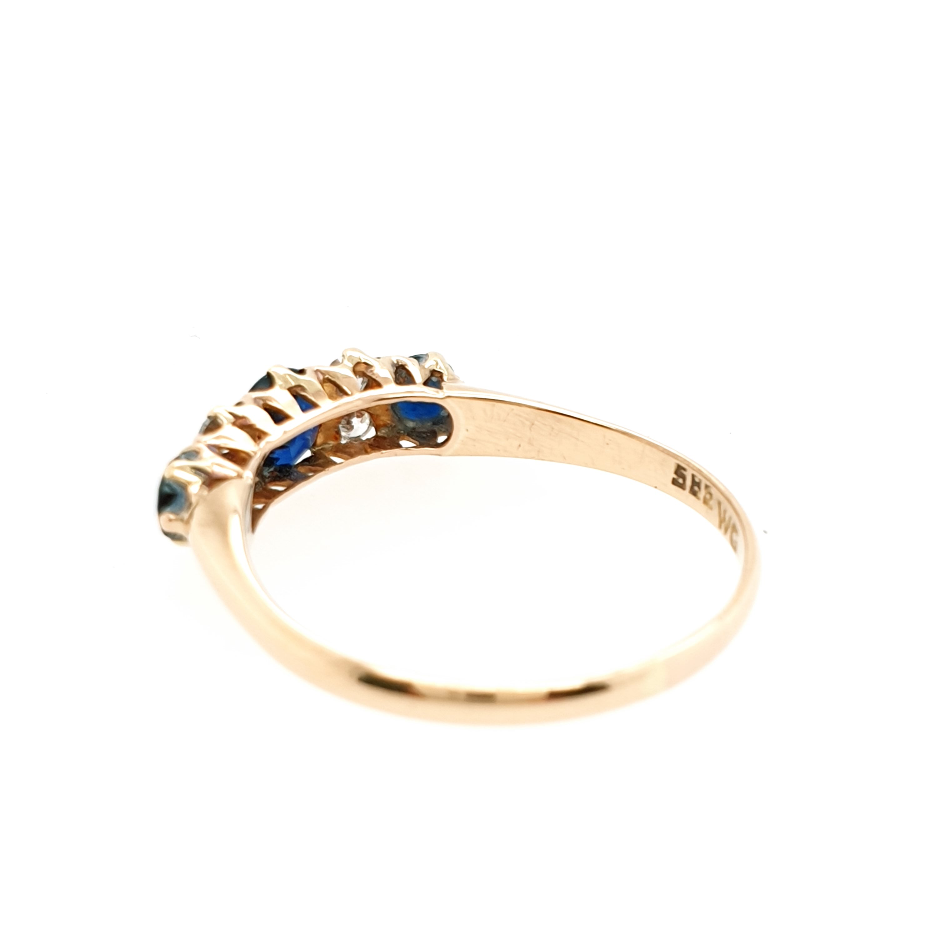 Ring Goldring 585/14kt Diamant Gelbgold Gr.59