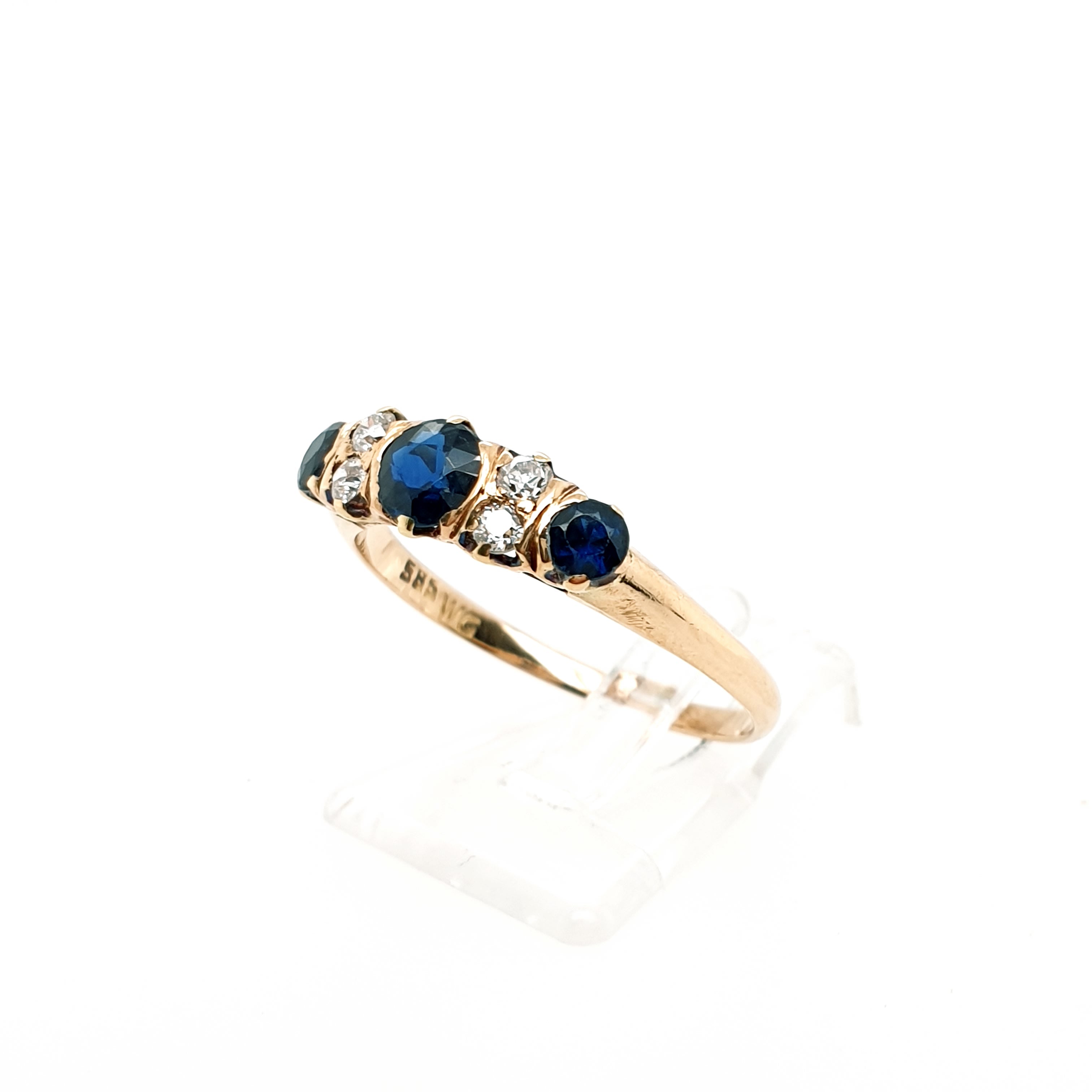 Ring Goldring 585/14kt Diamant Gelbgold Gr.59