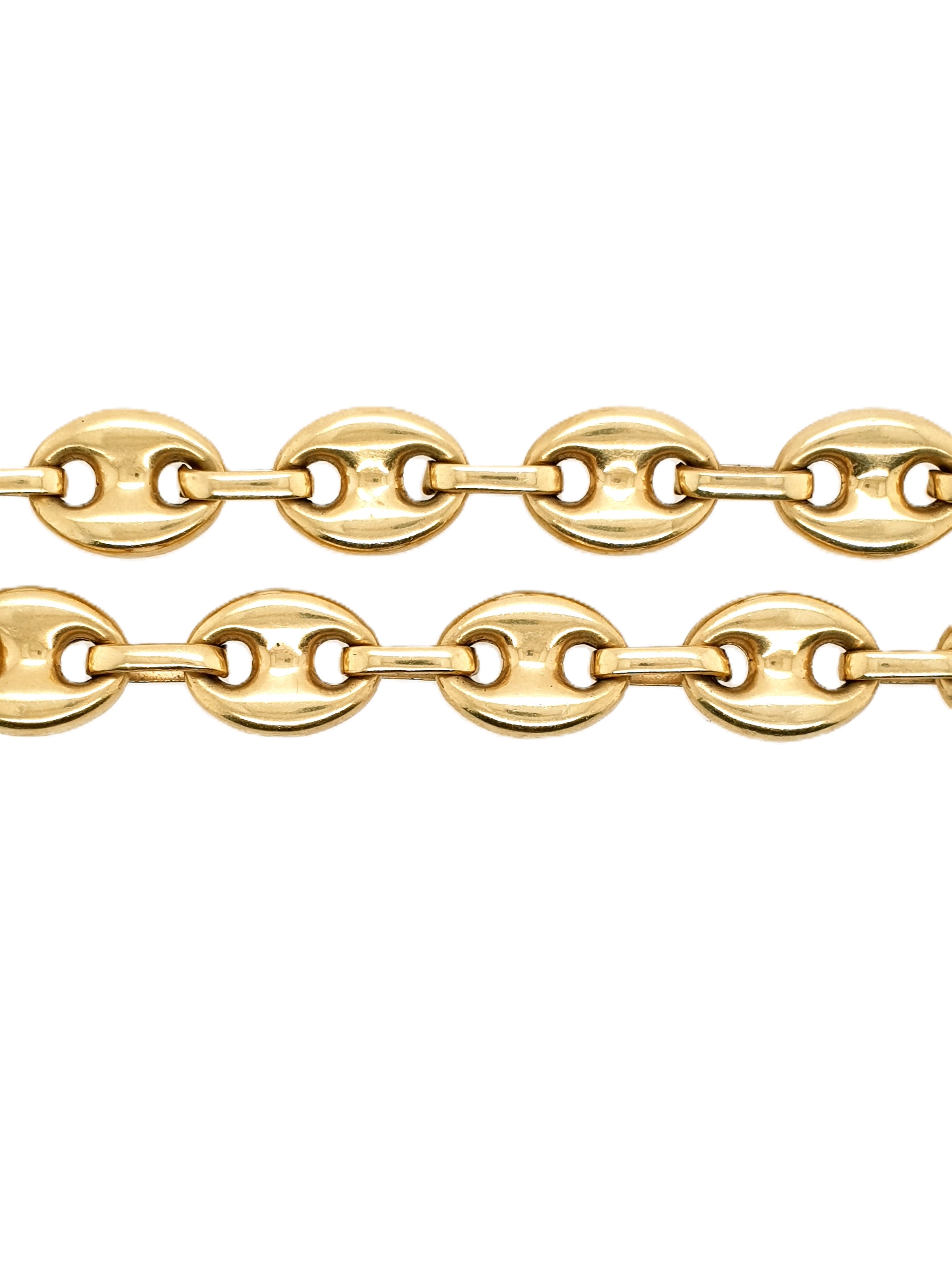 Gold Bohnen Kette 585/14kt 65cm