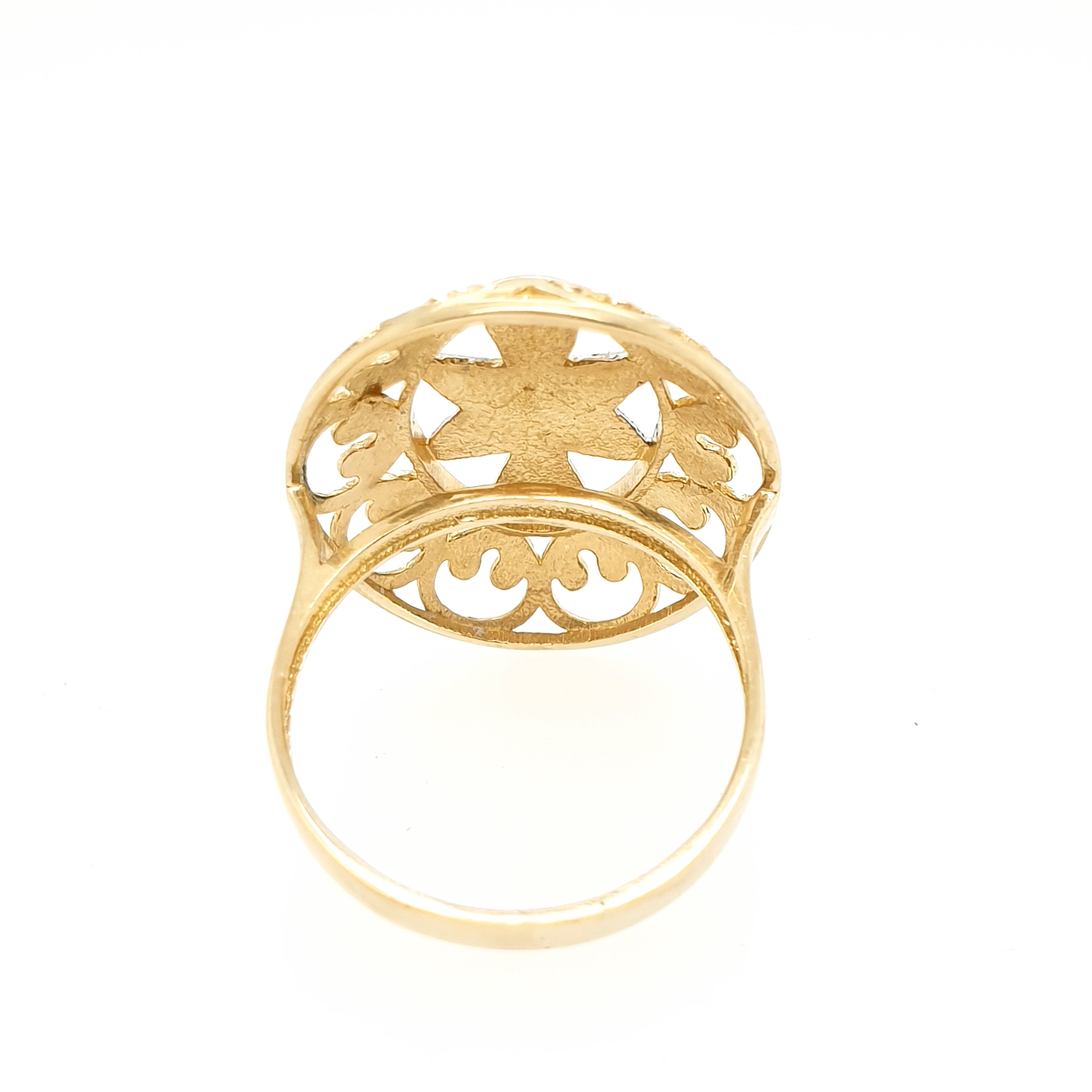Ring Goldring 585/14kt Gelbgold Weißgold Gr.62