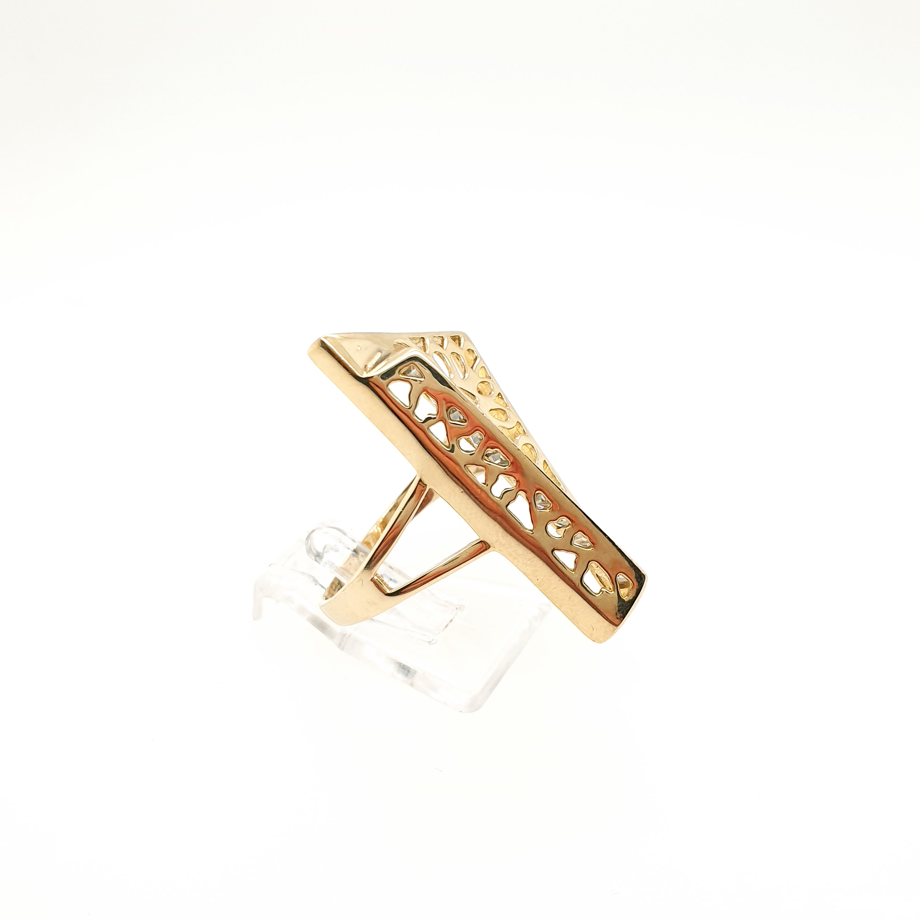 Ring Goldring Zirkonia 585/14kt Gelbgold Gr.58