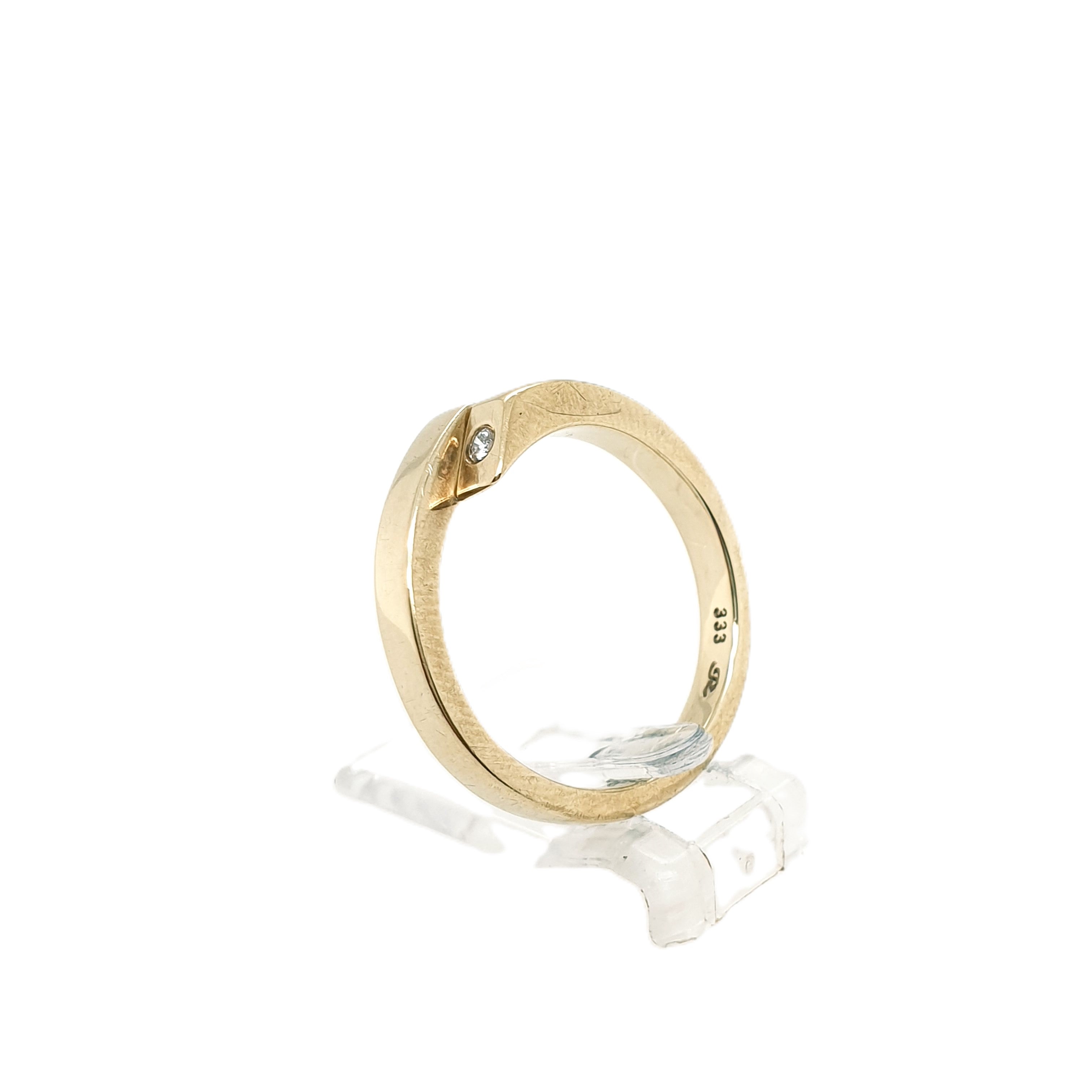 Ring Goldring Brillanten 333/8kt Gelbgold Gr.57