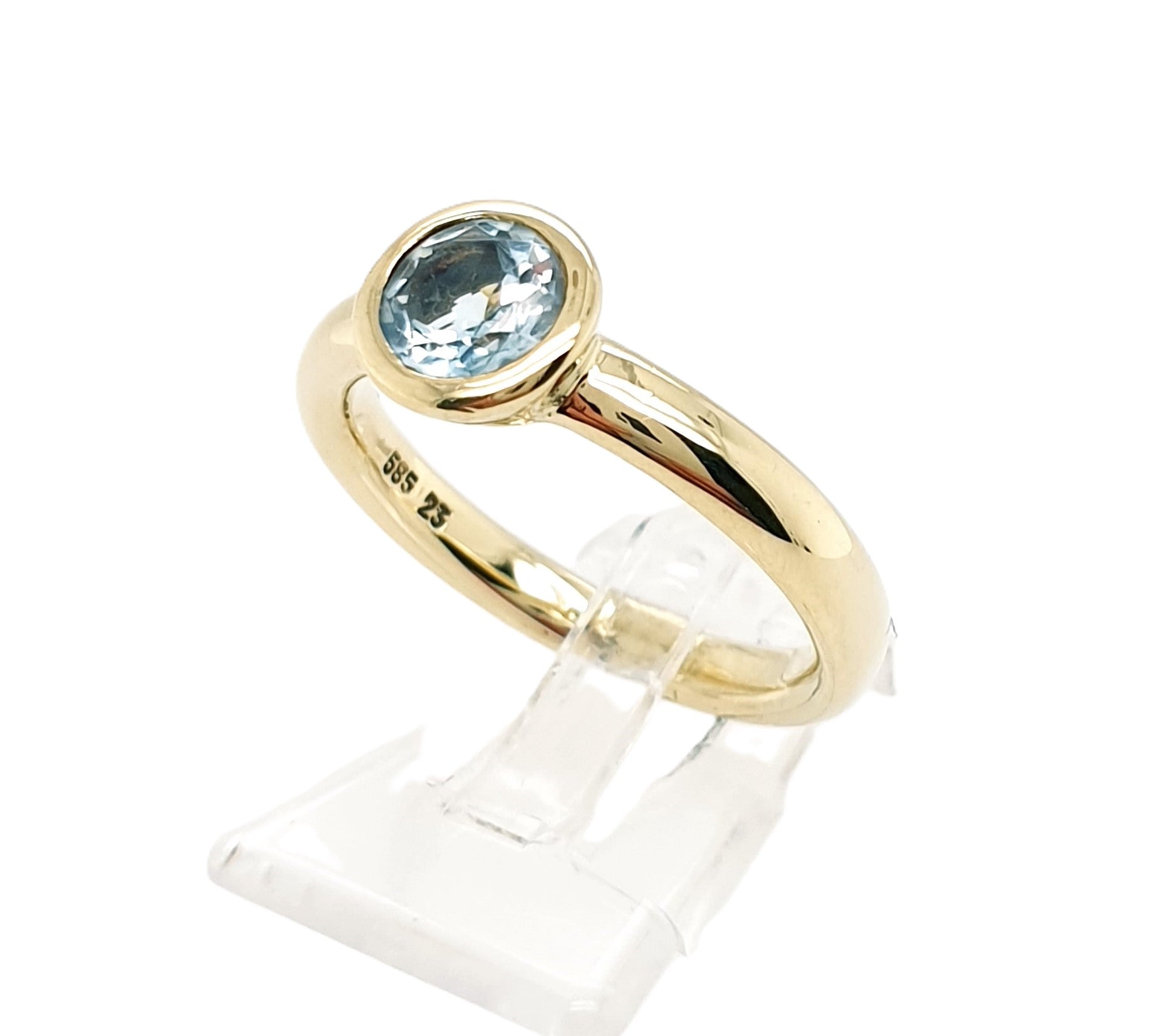 Ring Goldring Zirkonia 585/14 Karat Gelbgold Gr.54