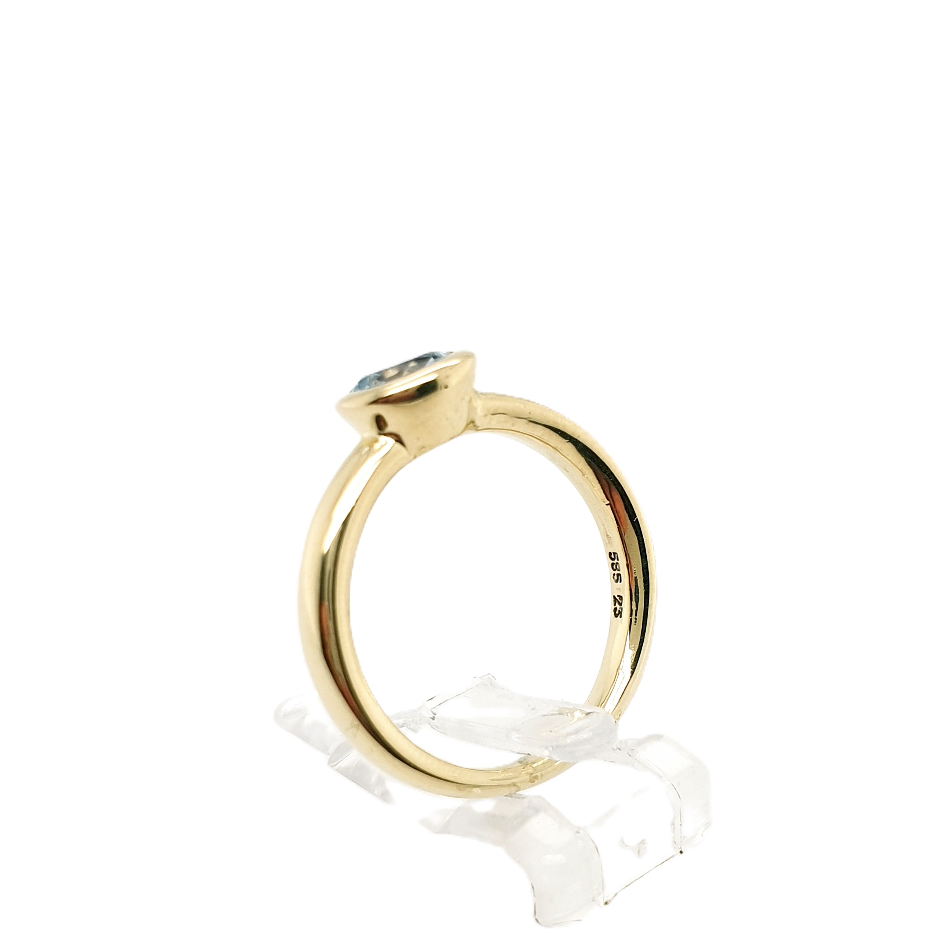 Ring Goldring Zirkonia 585/14 Karat Gelbgold Gr.54