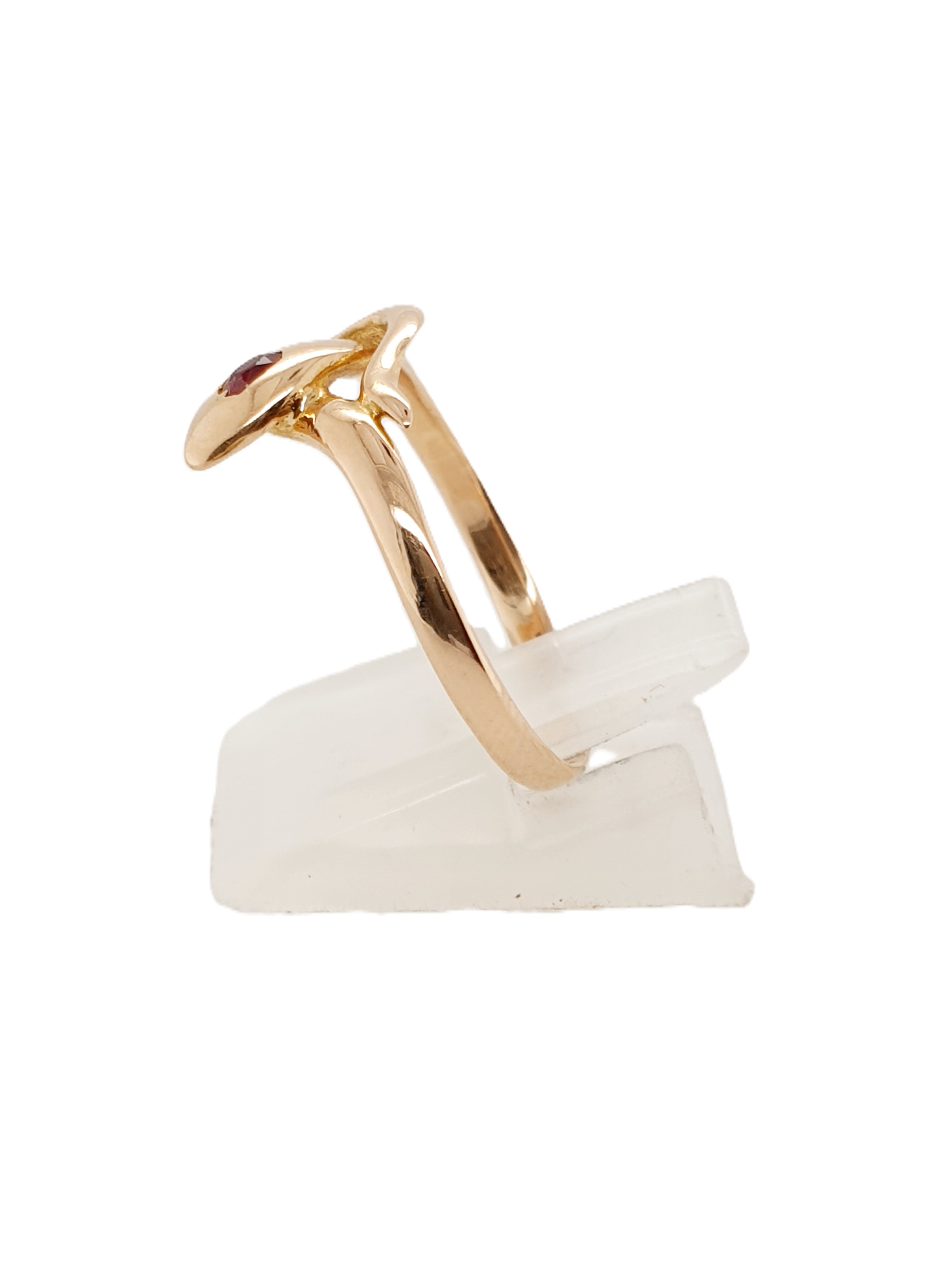 Gold Ring 750/18kt Gr.60 Rotgold Schlange