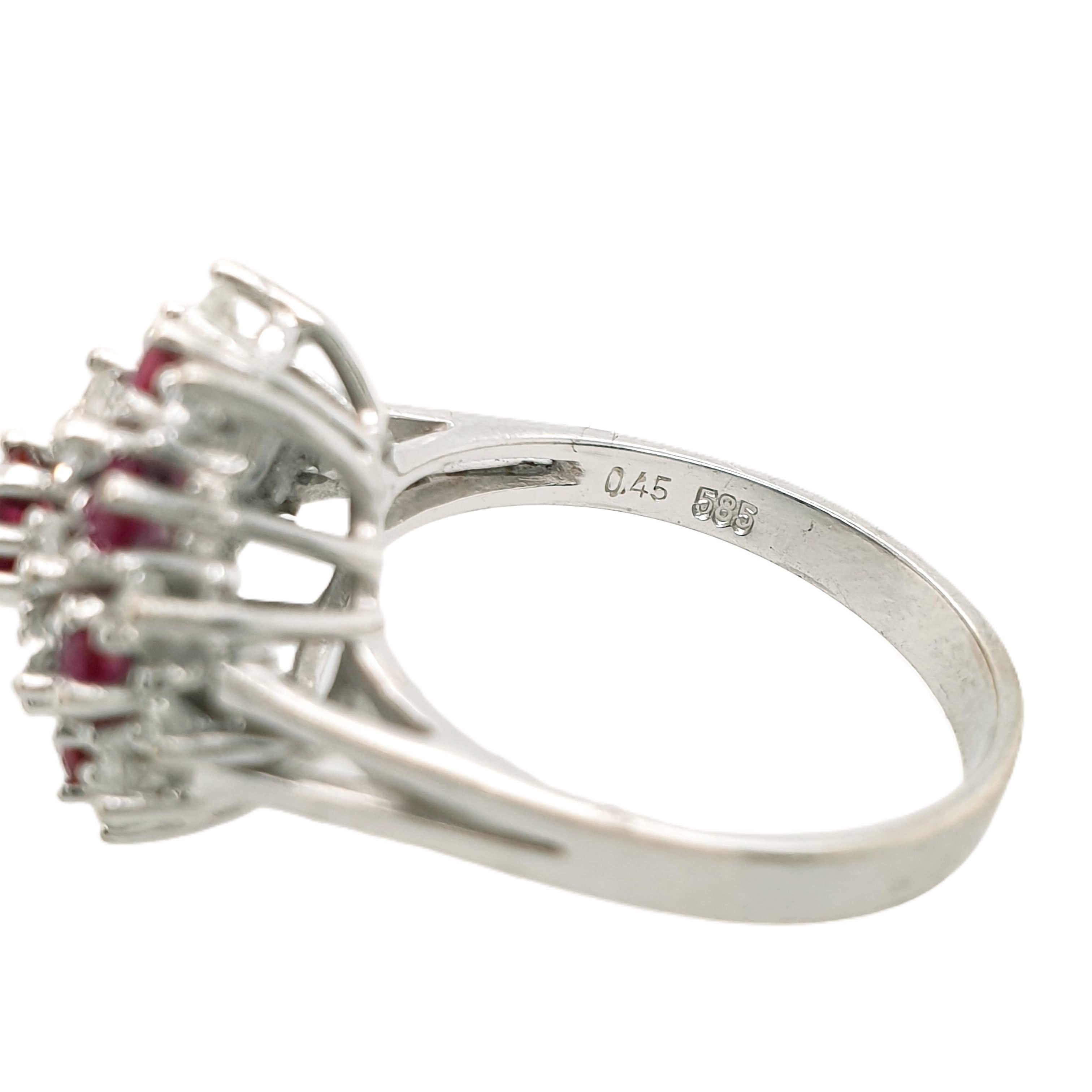 Ring Goldring Brillanten 585/14 Karat Weißgold Gr.55