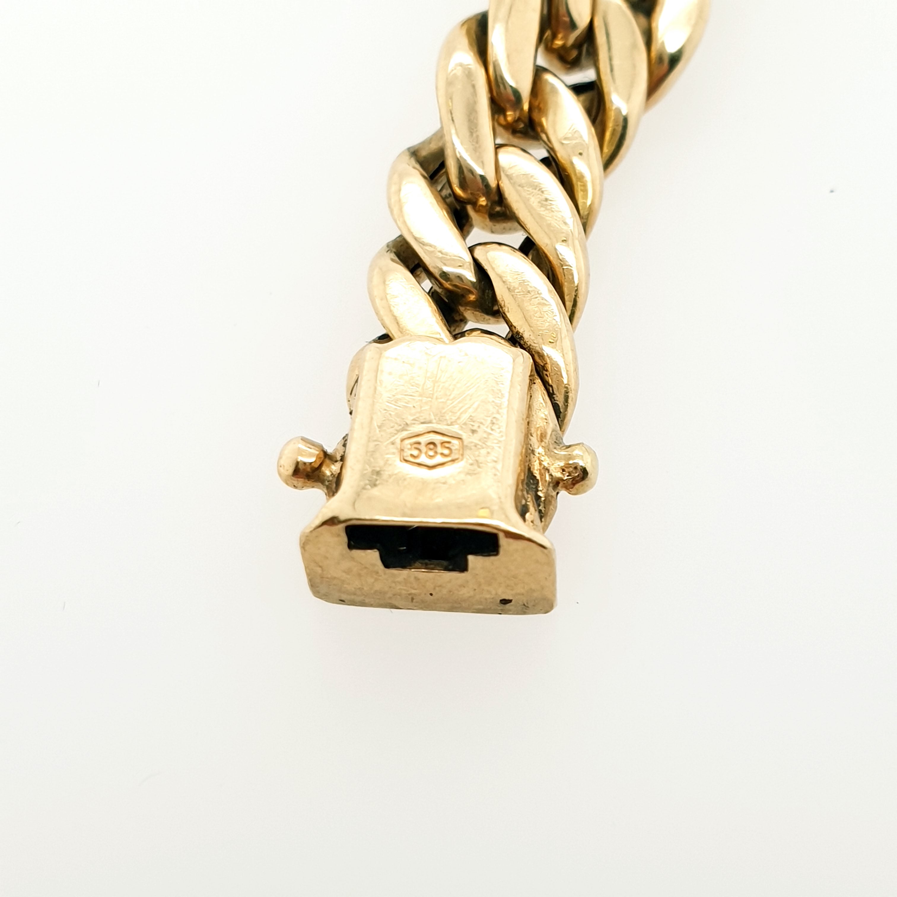 Panzerarmband 585 Gelbgold 14kt Länge: 21cm Armband