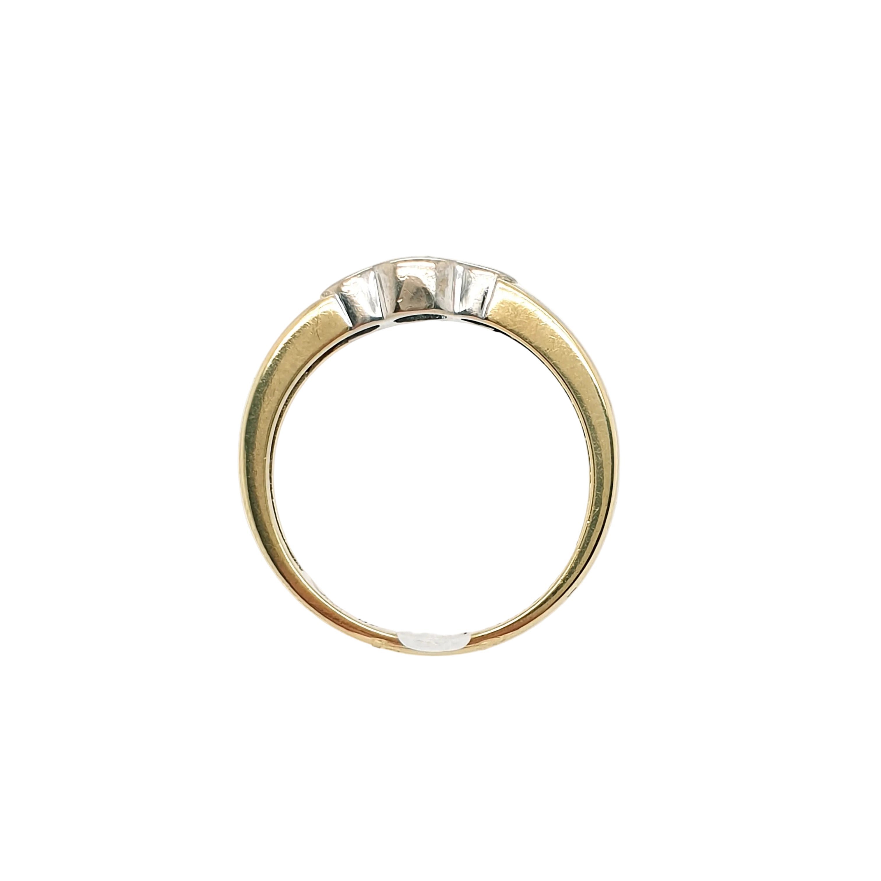 Ring Gelb/Weißgold 585 14kt mit Brillanten Gr.54