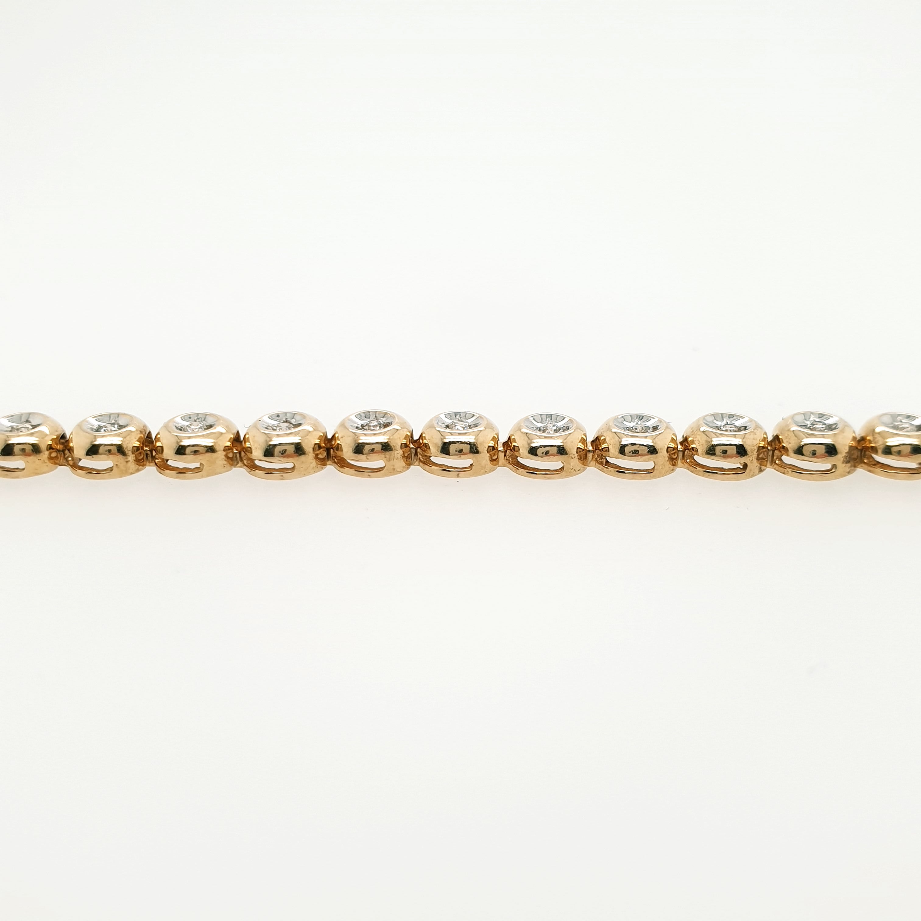 Tennisarmband Brillanten 585 Gelbgold 14kt L: 19cm