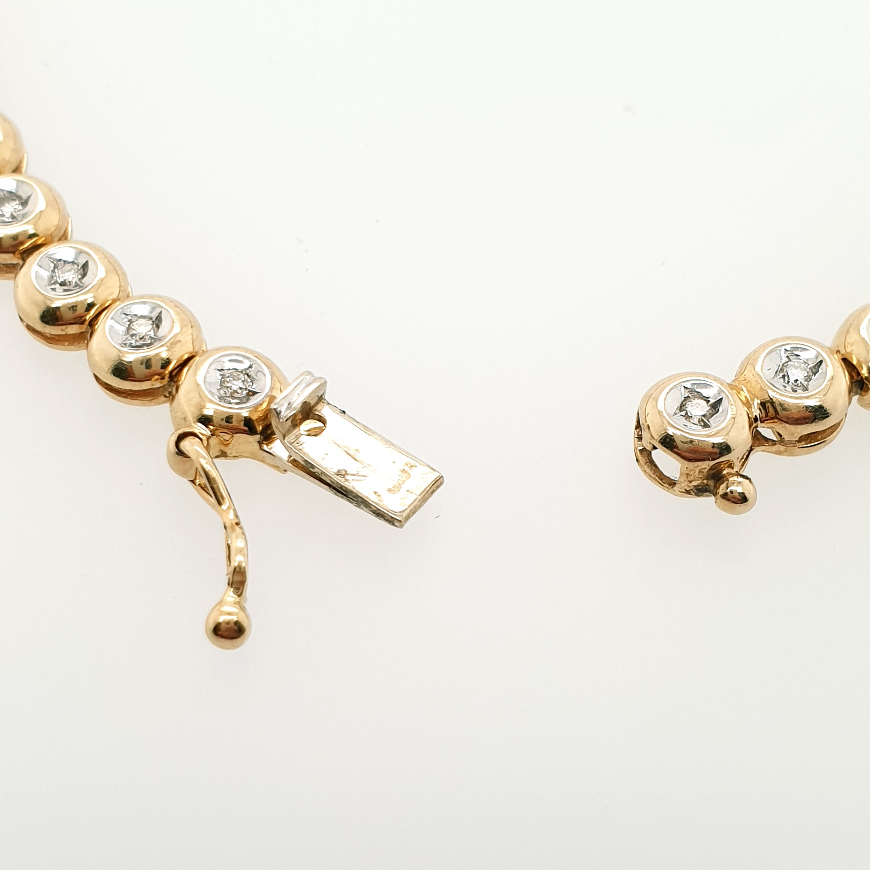 Tennisarmband Brillanten 585 Gelbgold 14kt L: 19cm