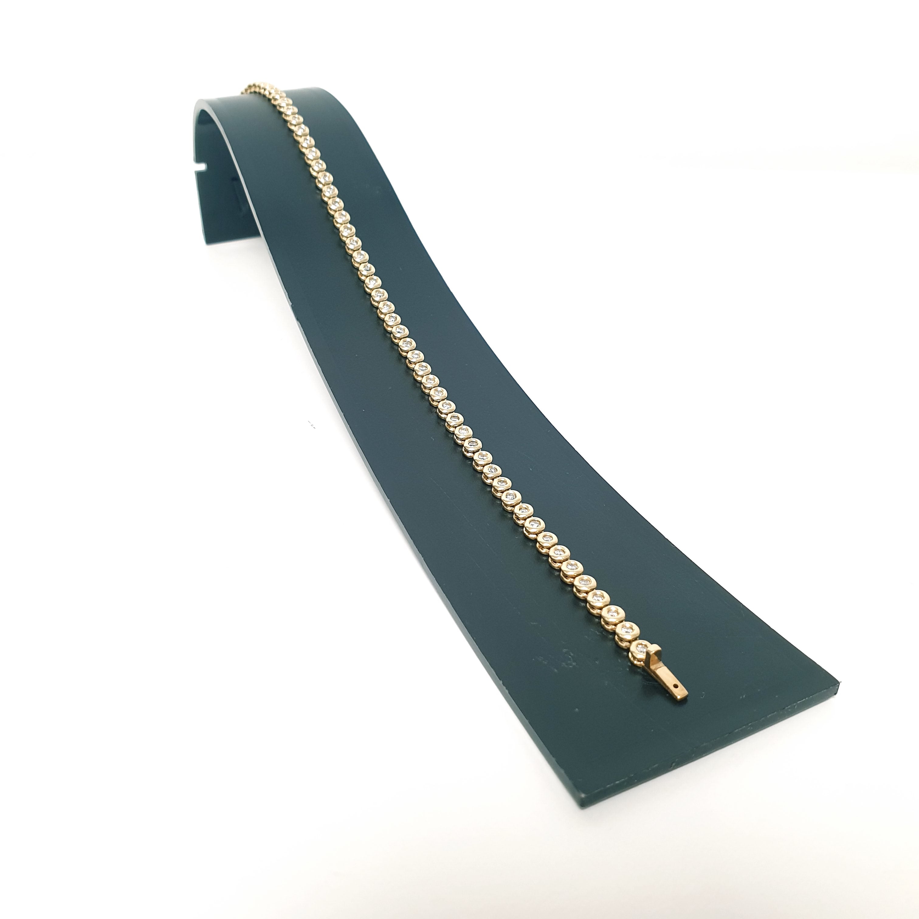 Tennisarmband Brillanten 585 Gelbgold 14kt L: 20cm