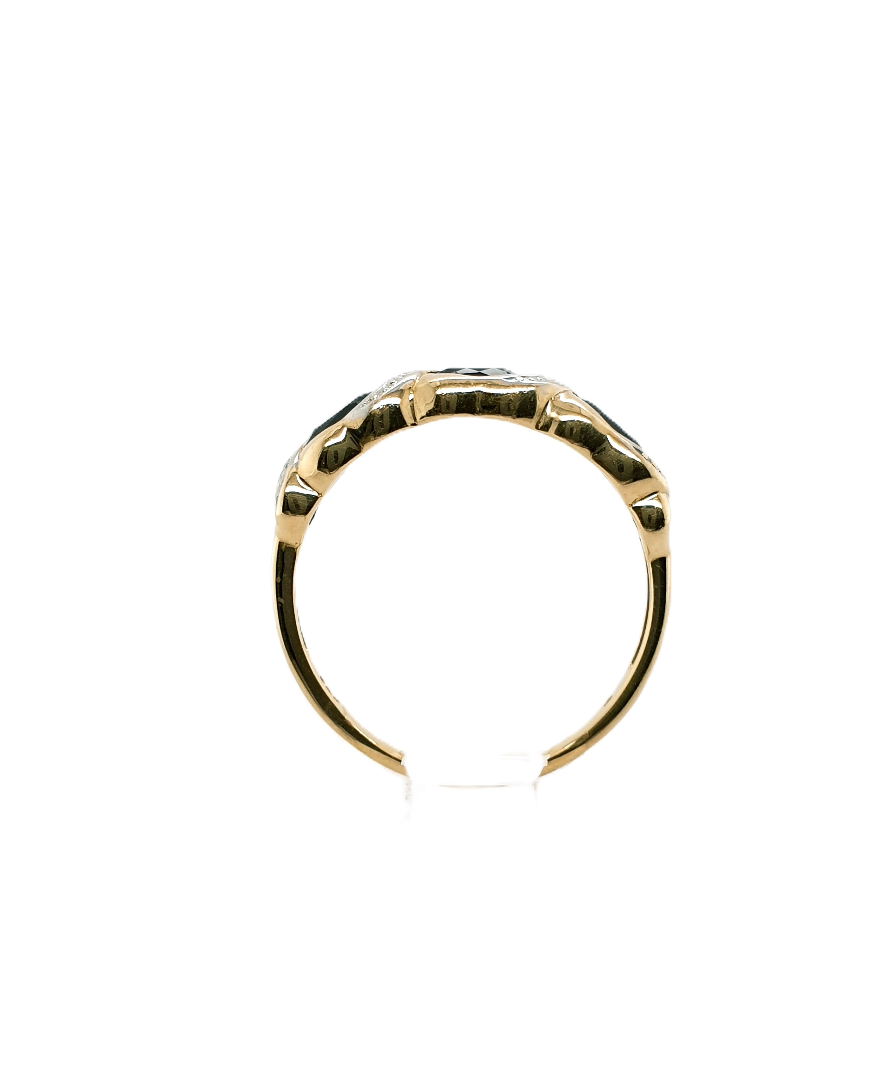 Brillant Saphir Gold Ring 585/14kt Gr.56