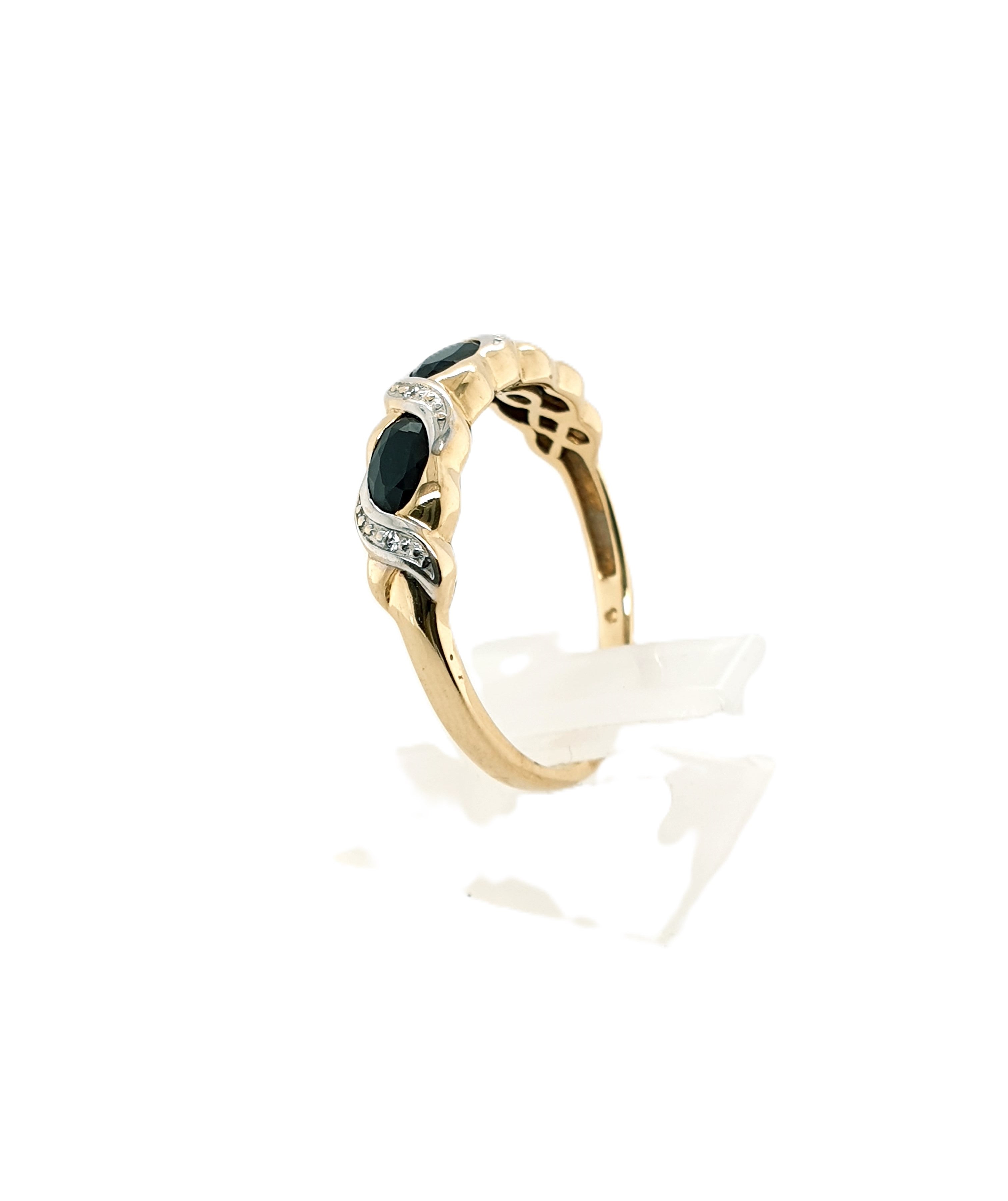 Brillant Saphir Gold Ring 585/14kt Gr.56