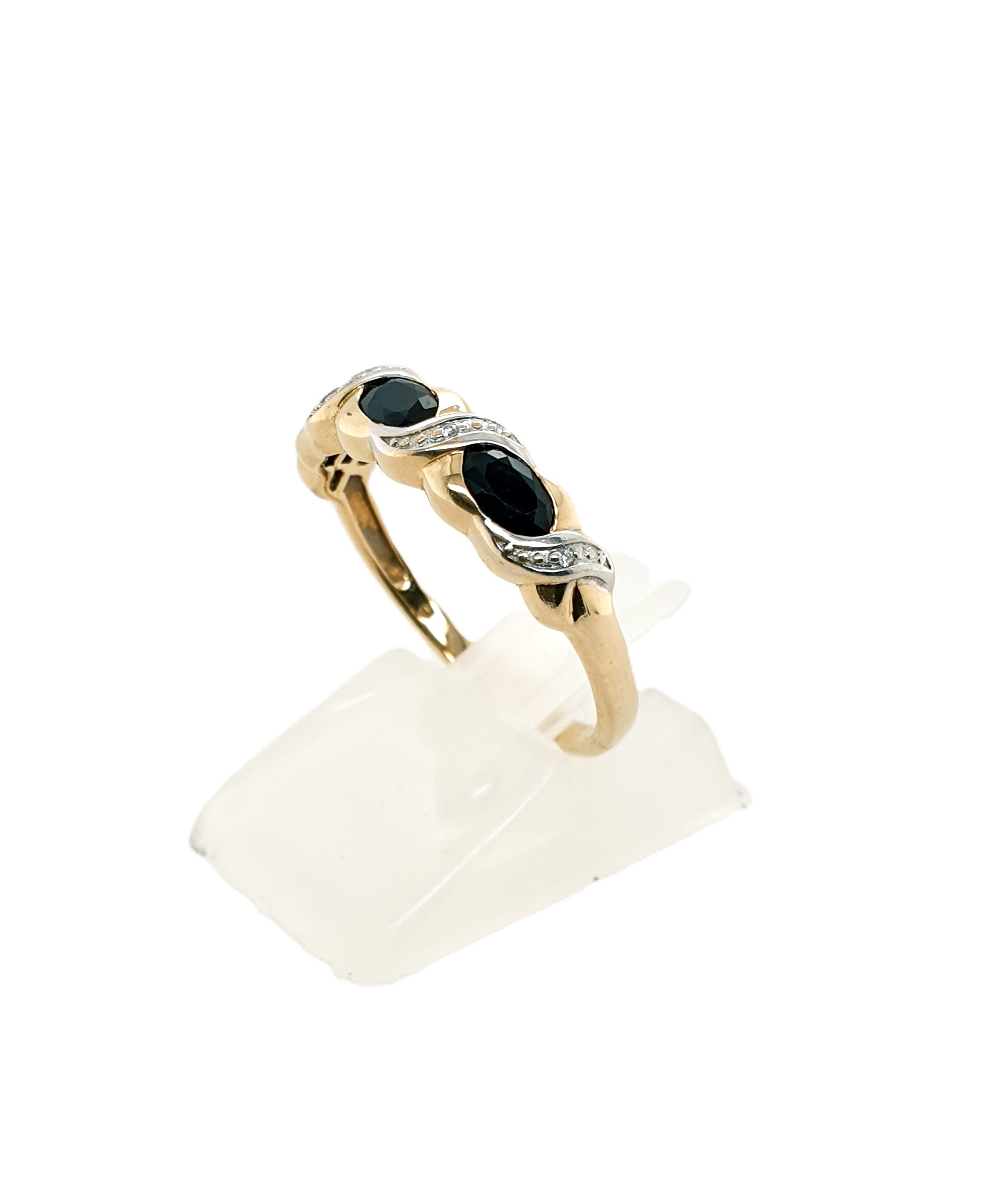 Brillant Saphir Gold Ring 585/14kt Gr.56