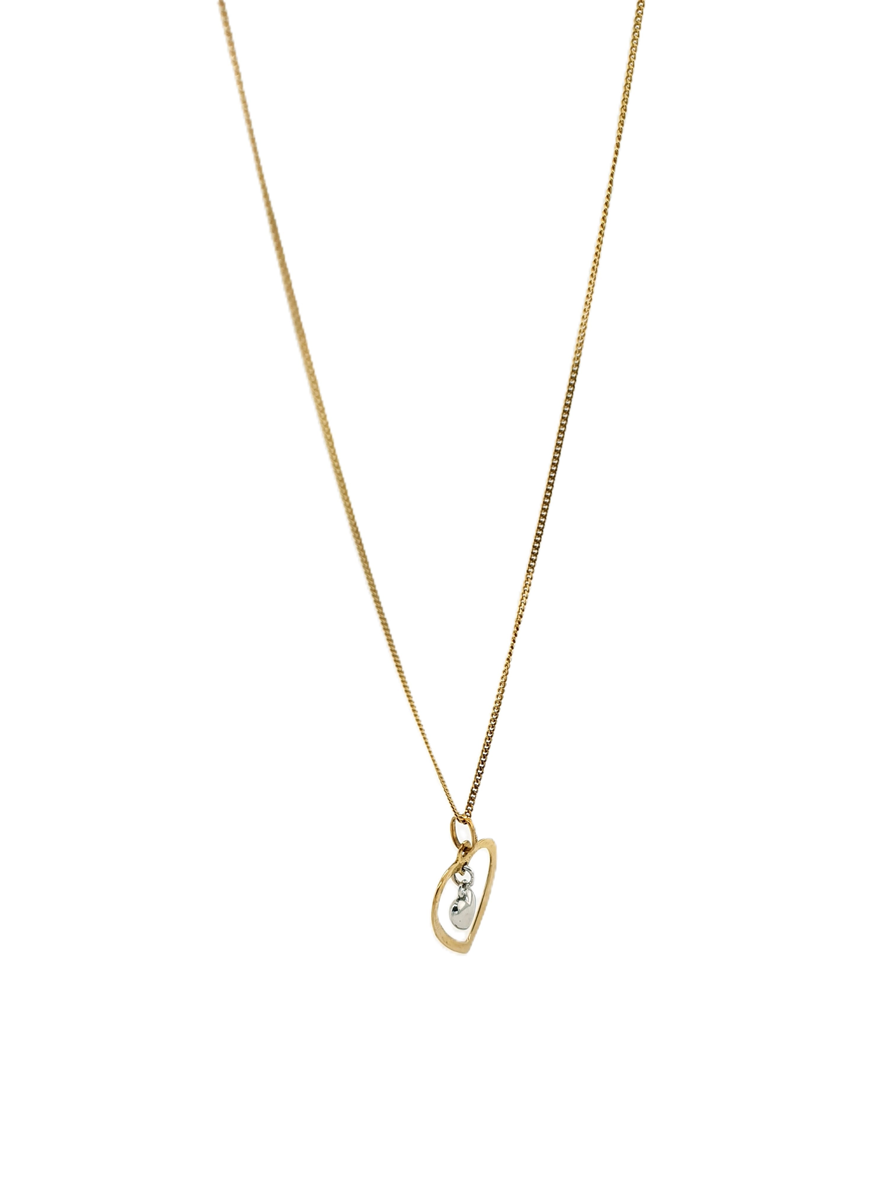 Gold Kette 333/8kt mit Herzanhänger 45cm