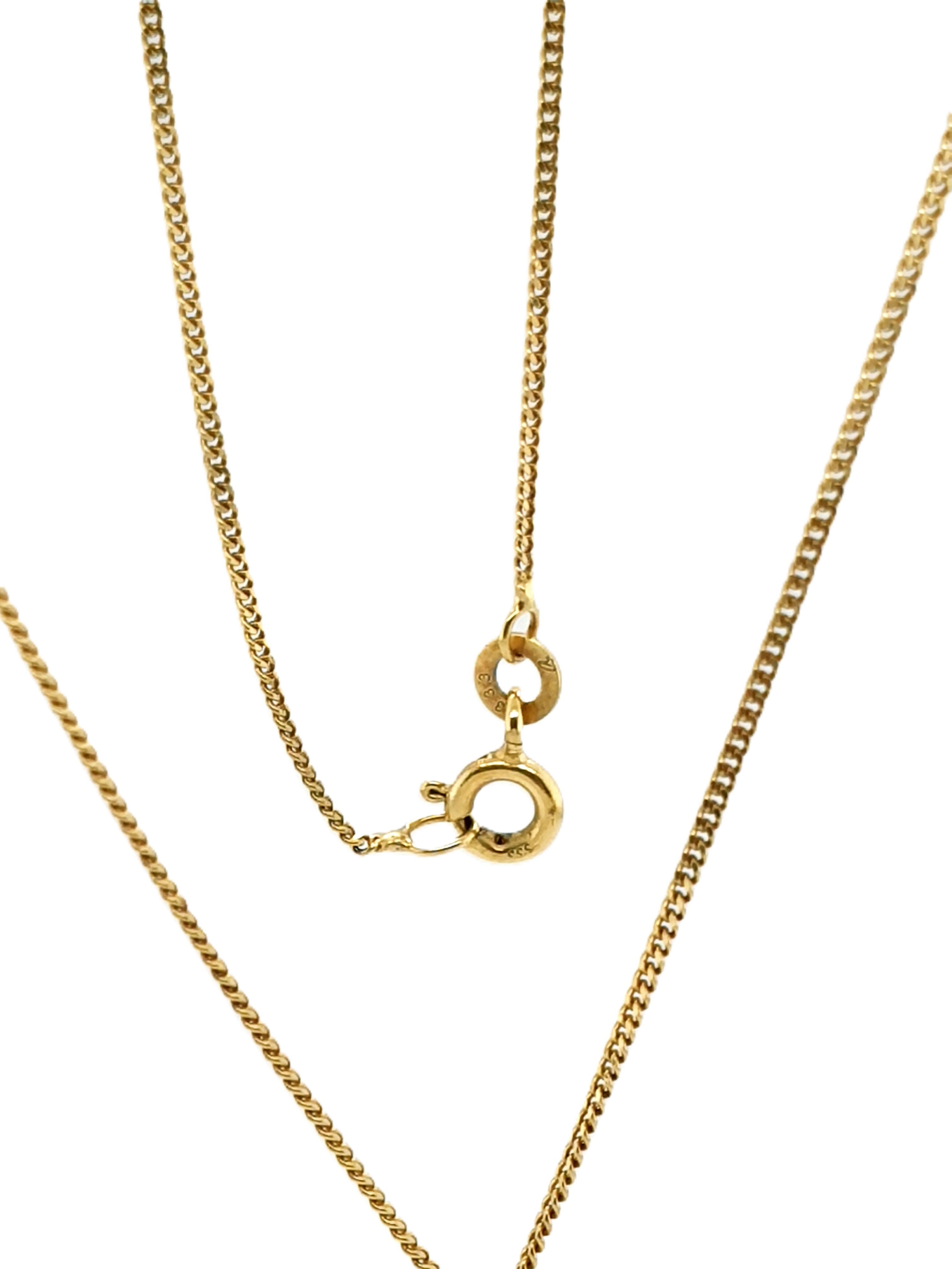 Gold Kette 333/8kt mit Herzanhänger 45cm