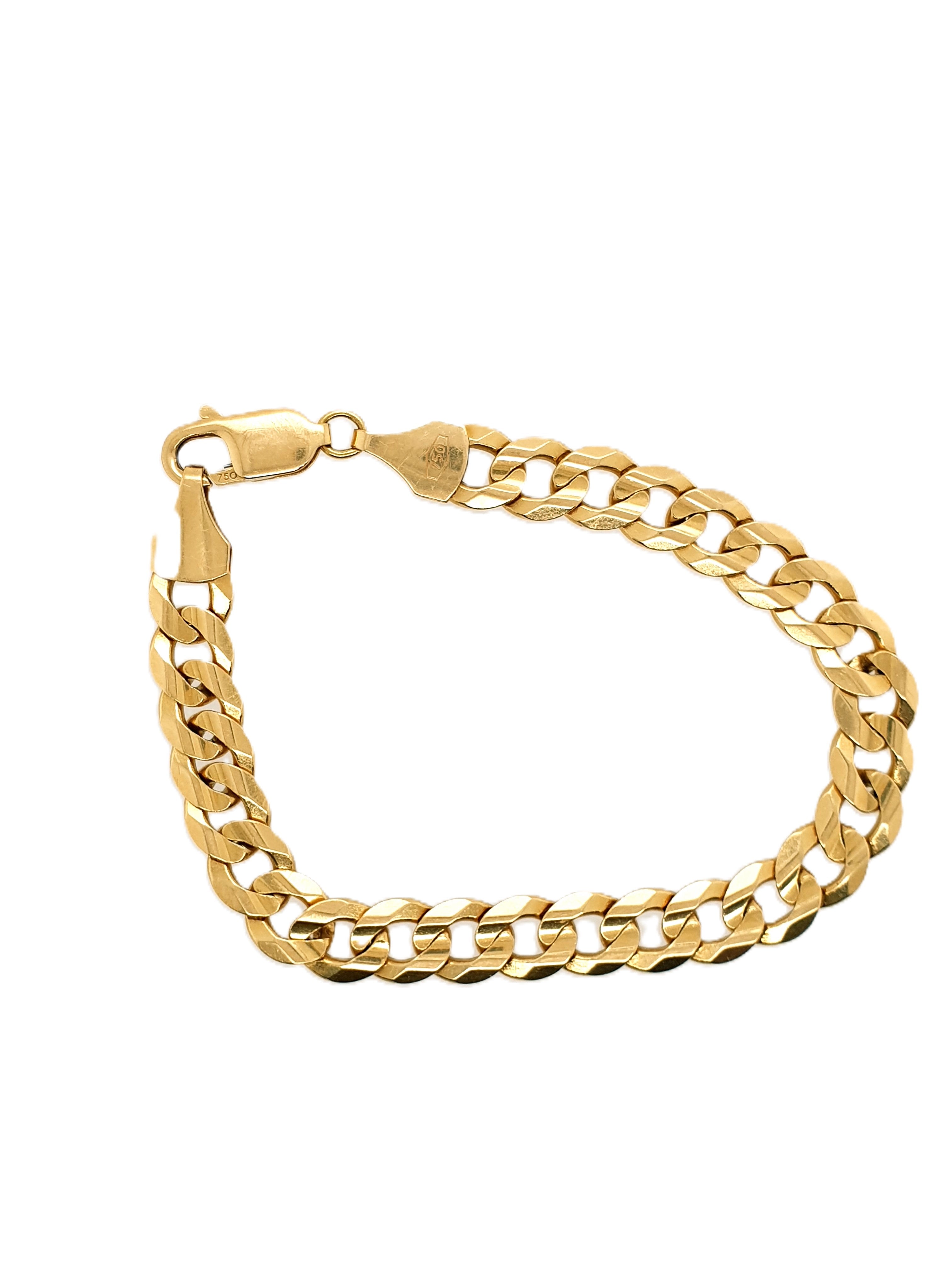 Panzerarmband 750/18kt Gold 19cm