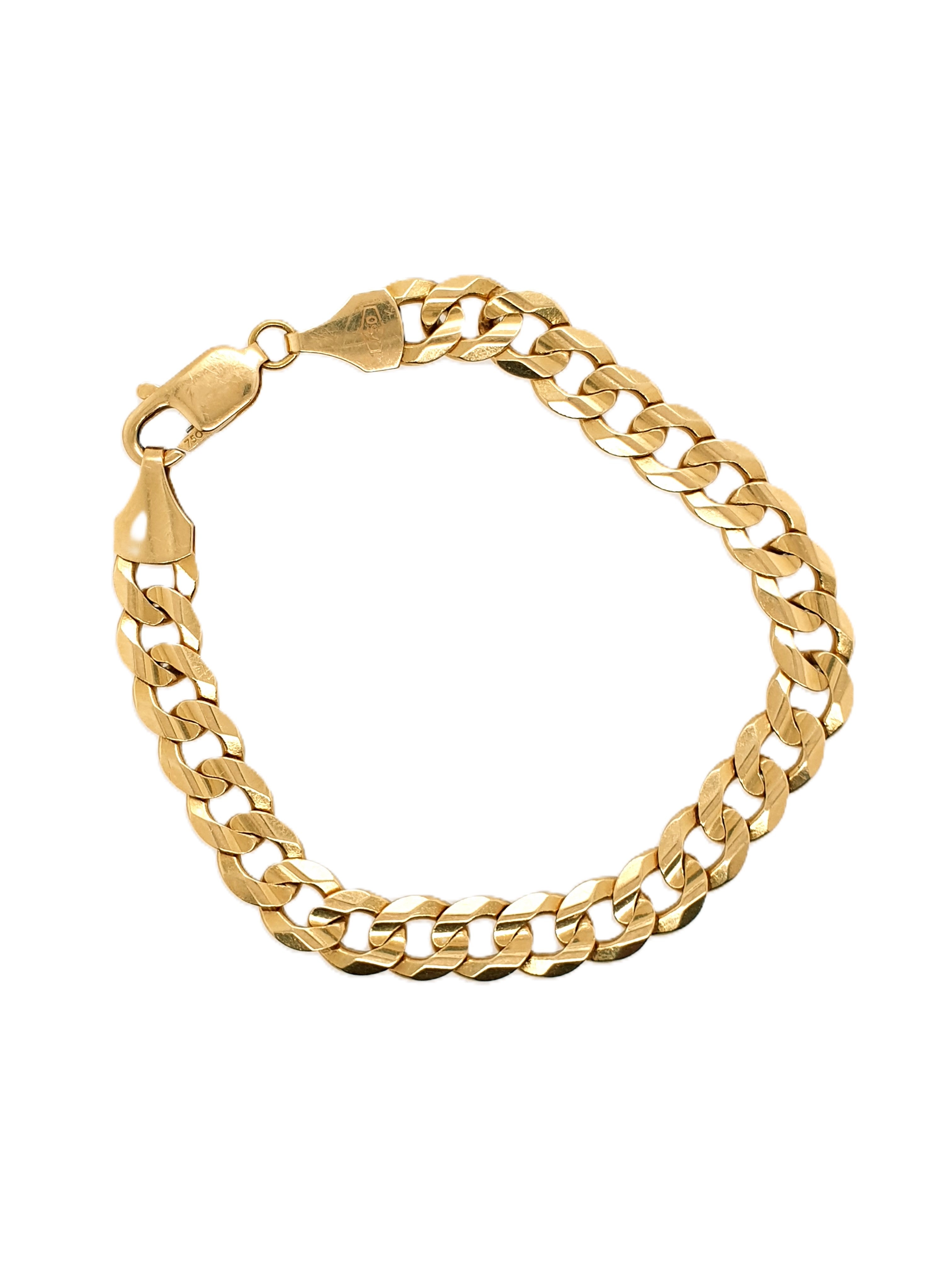 Panzerarmband 750/18kt Gold 19cm