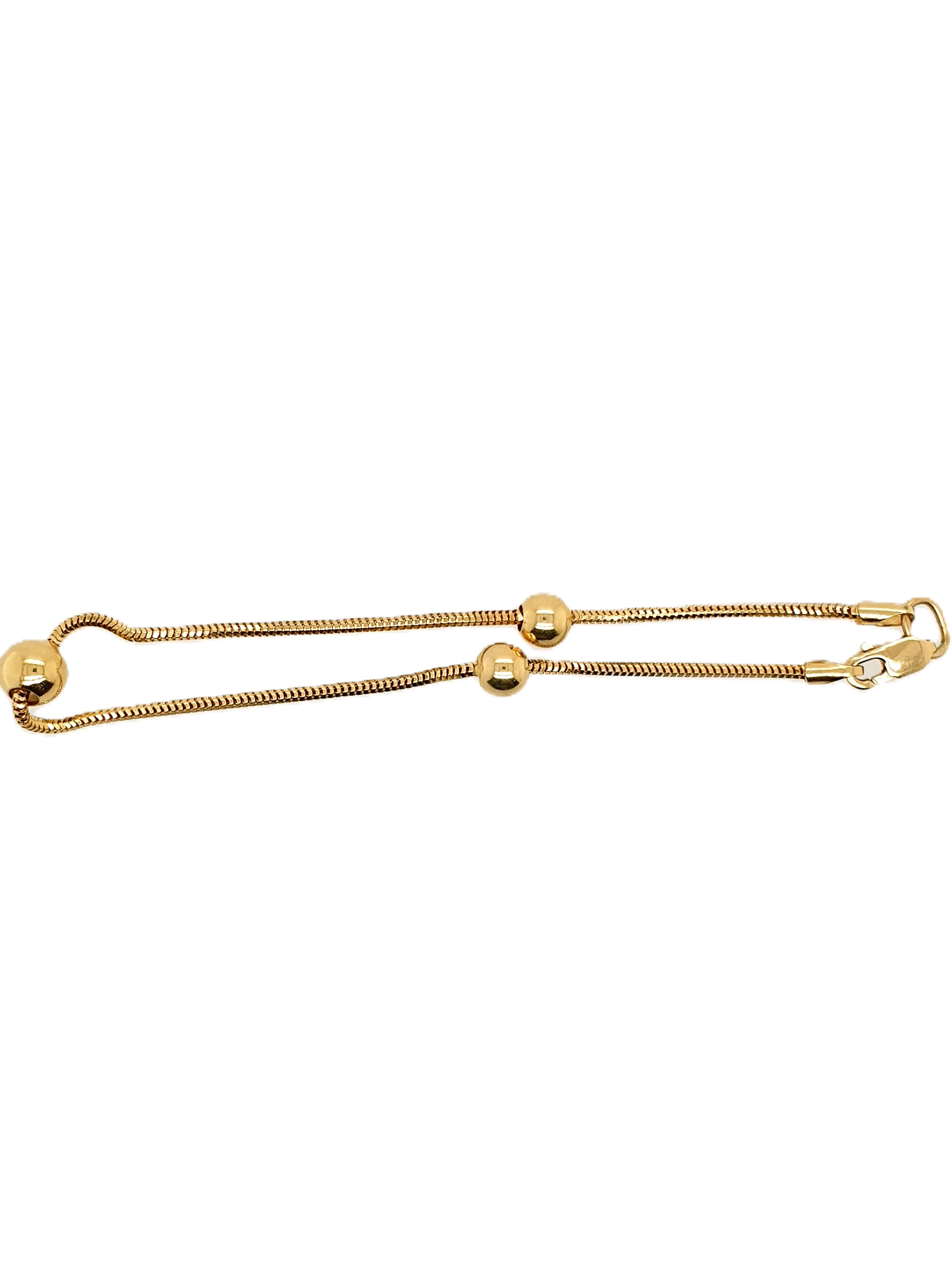 Gold Armband 585/14kt mit Kugeln