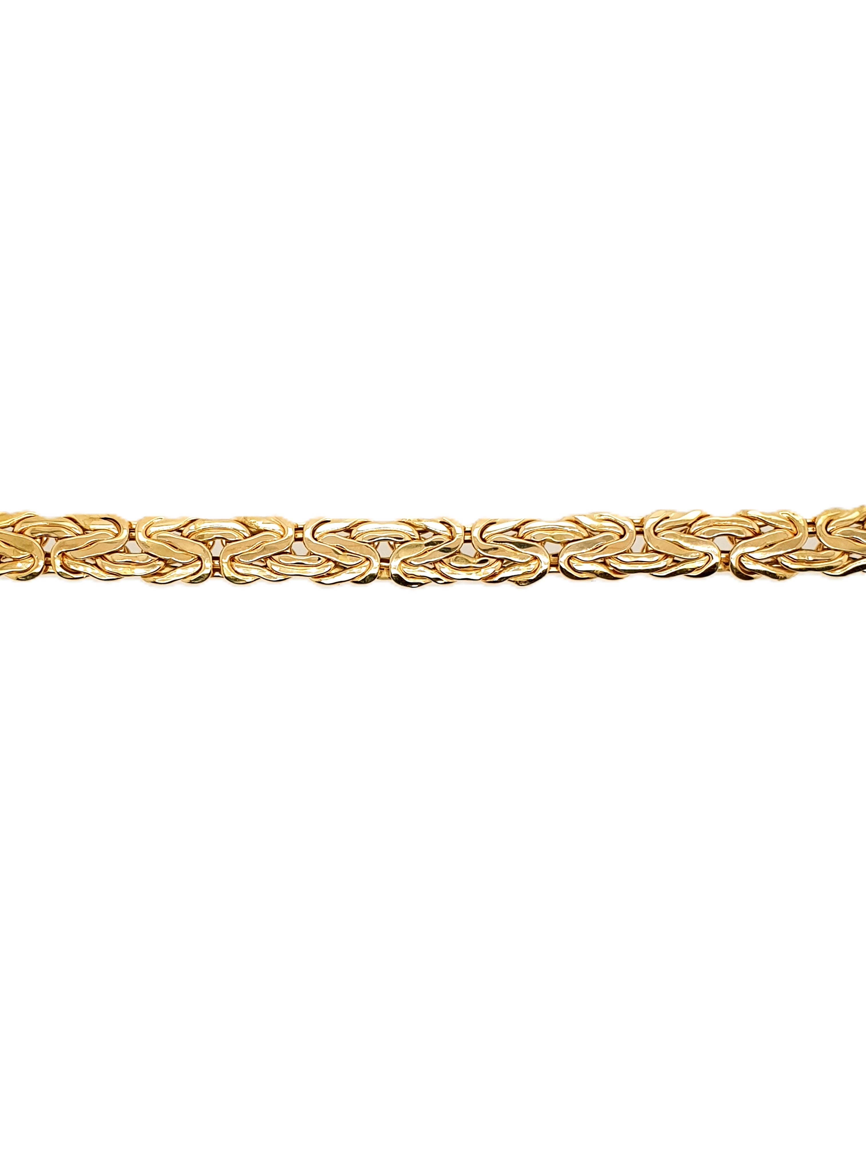 Flaches Königsarmband 585/14kt Gold