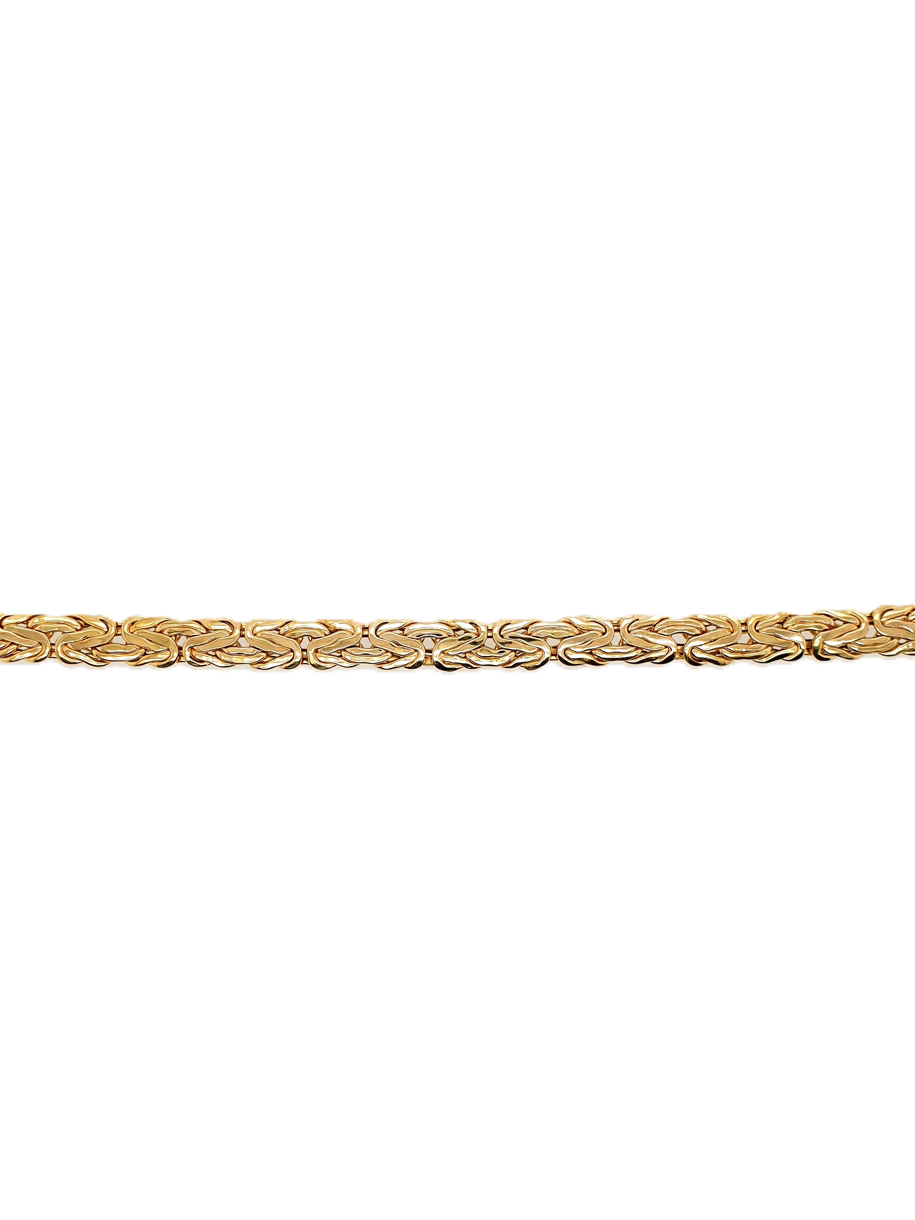 Flaches Königsarmband 585/14kt Gold