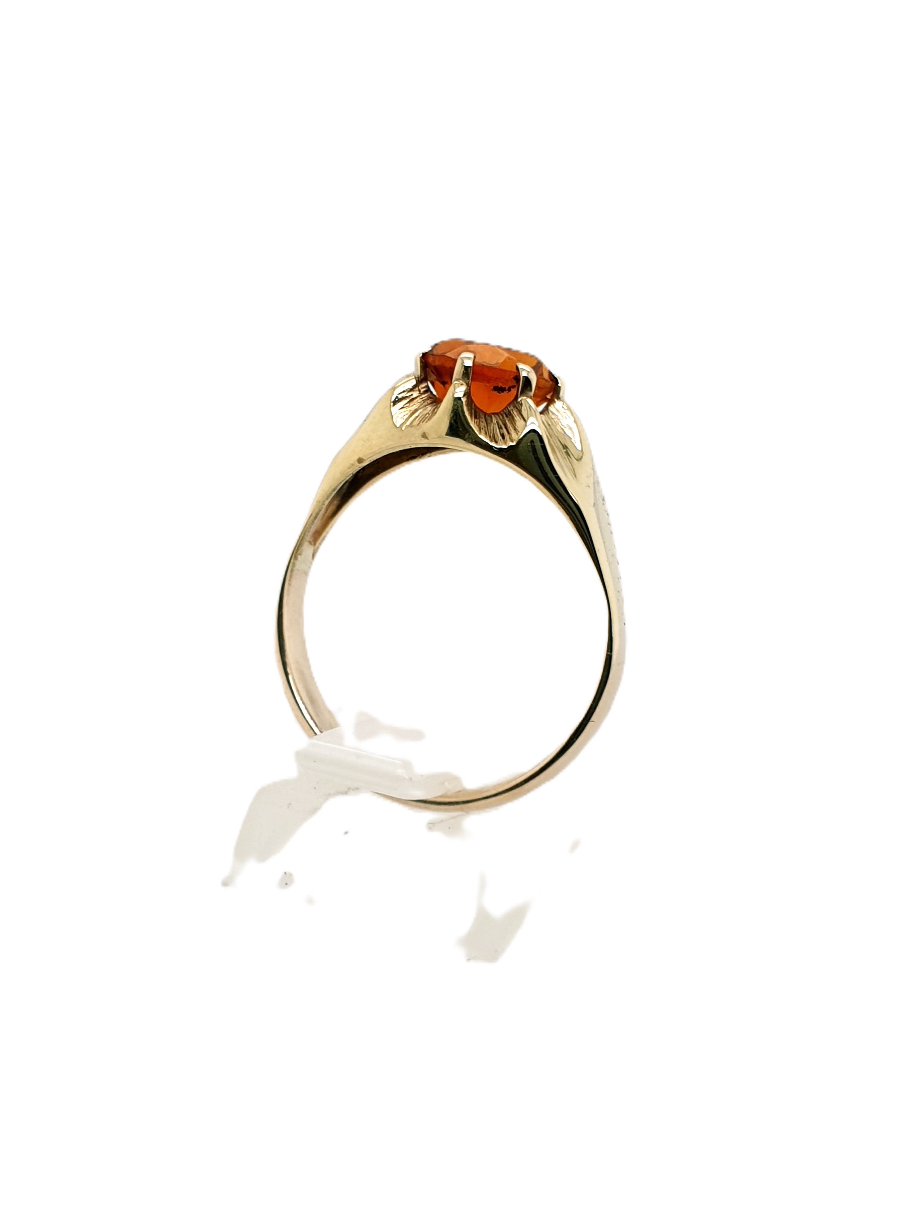 Gold Ring 333/8kt Gr.59 mit Schmuckstein Orange