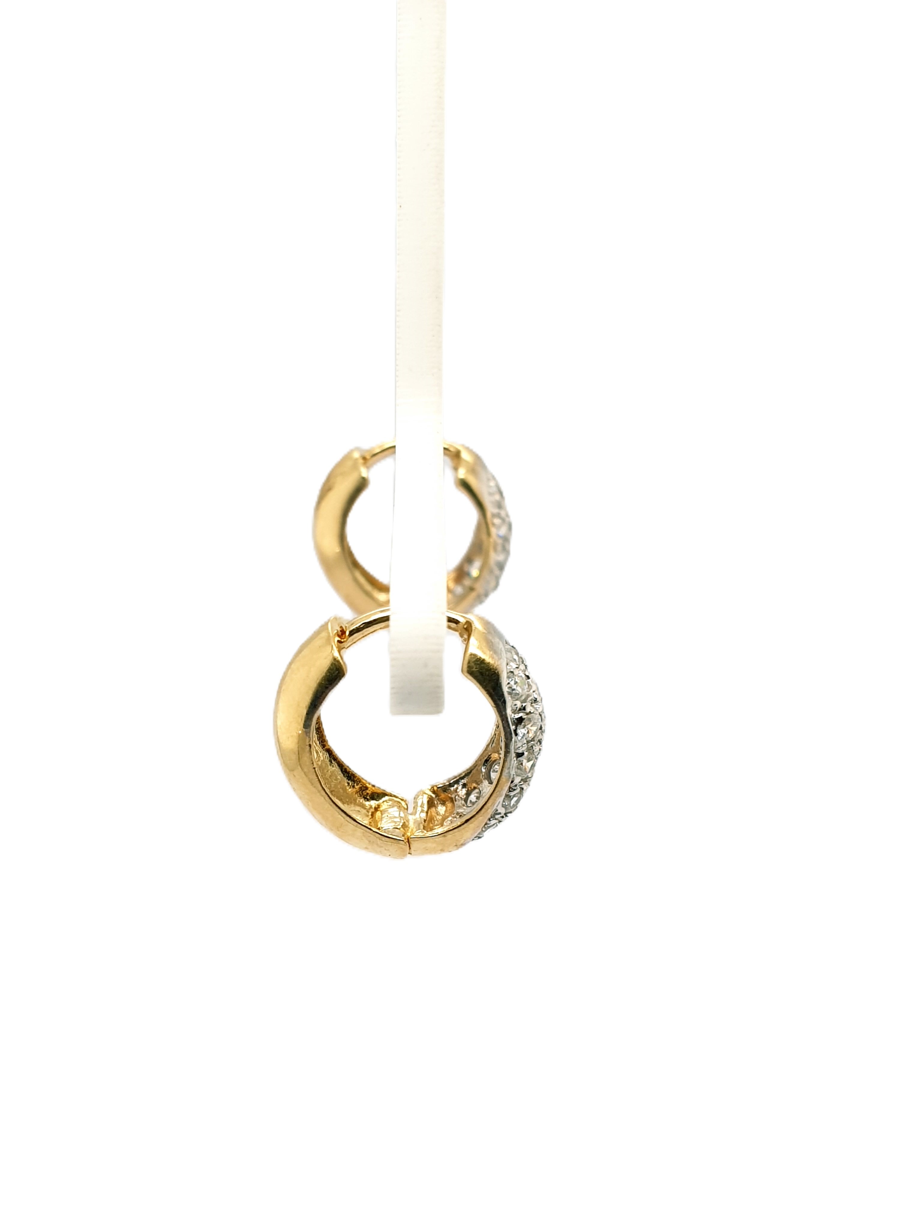 Gold Creolen 585/14kt mit Schmucksteinen