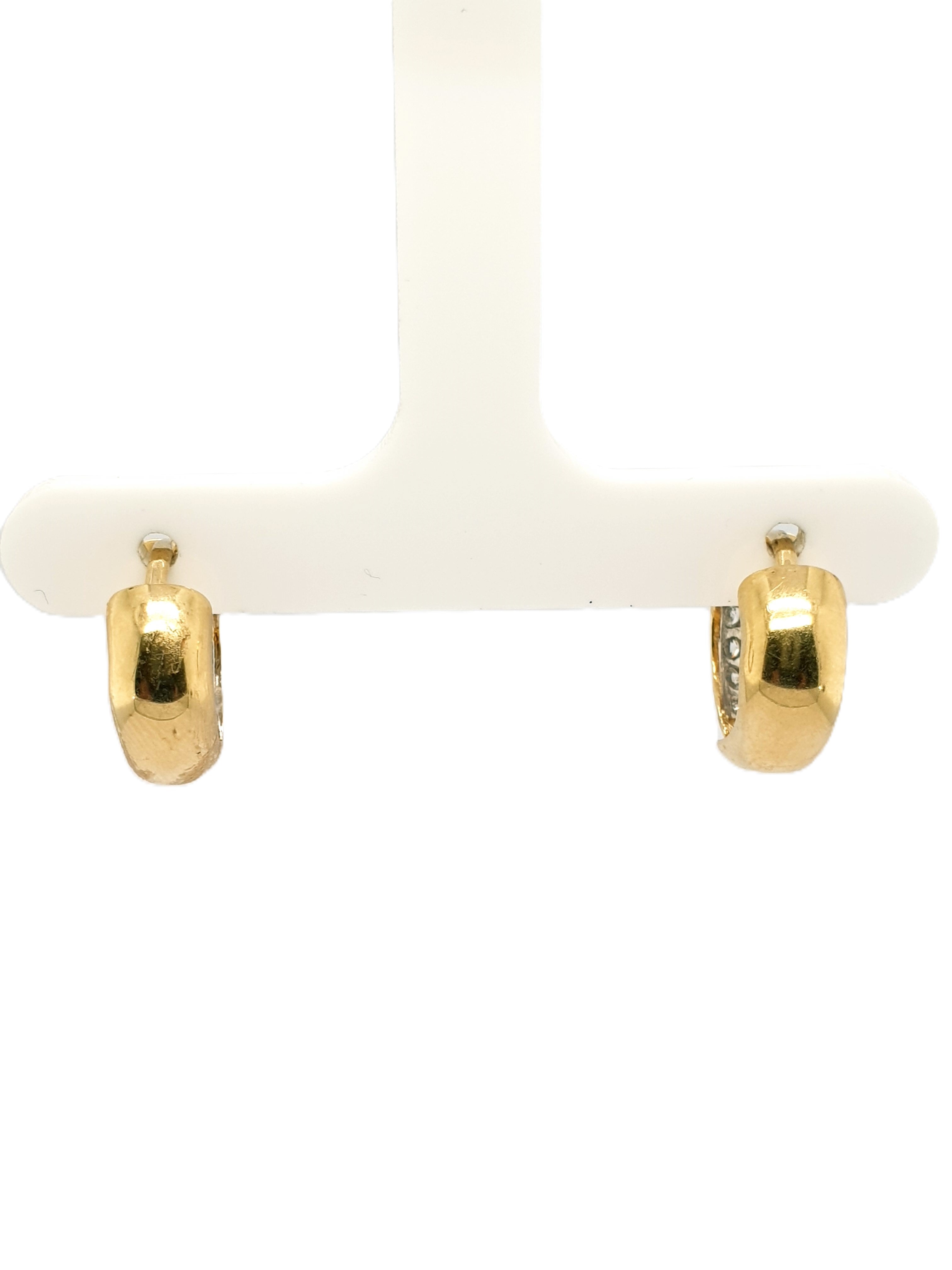 Gold Creolen 585/14kt mit Schmucksteinen