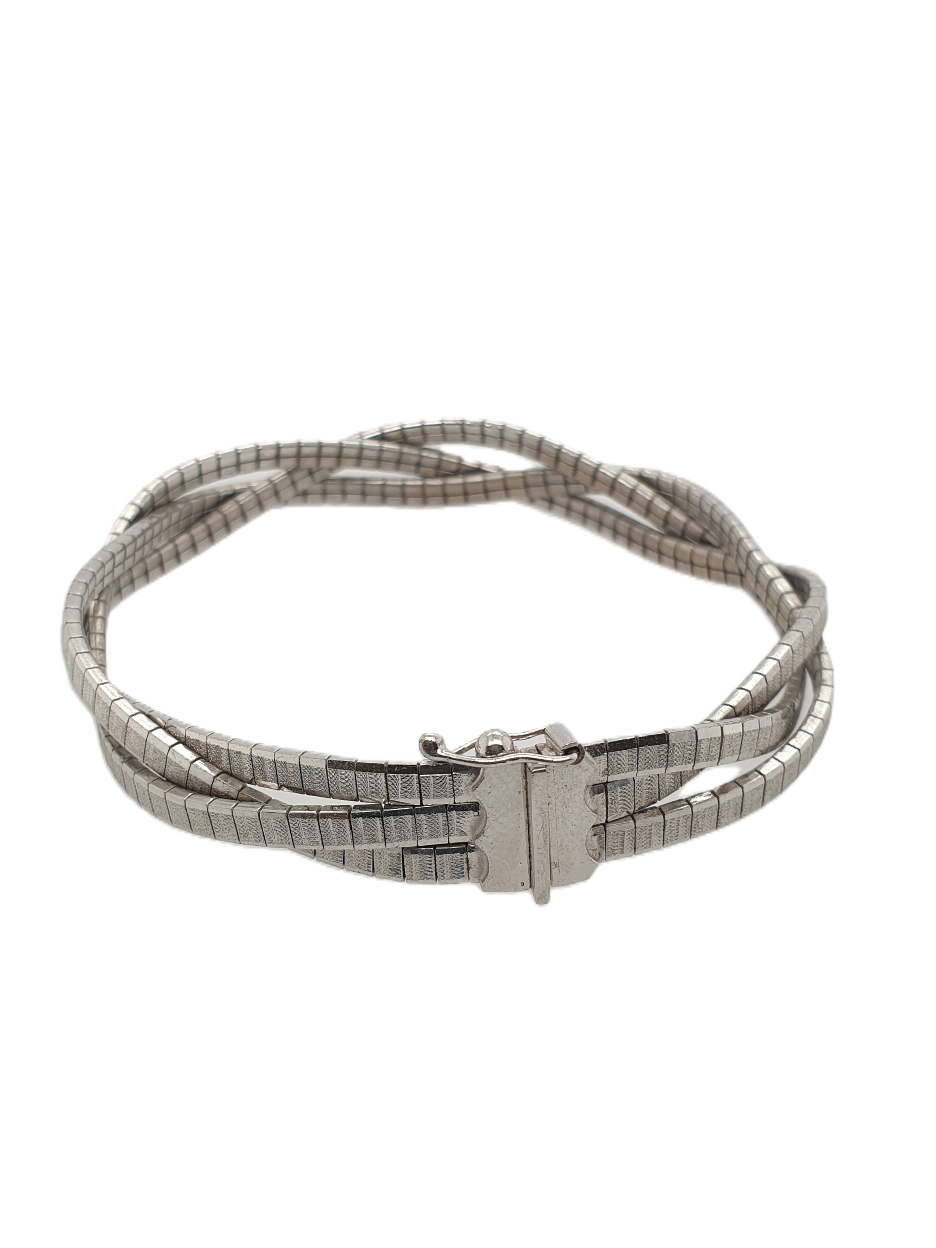 Sterling Silber Armband geflochten 19cm