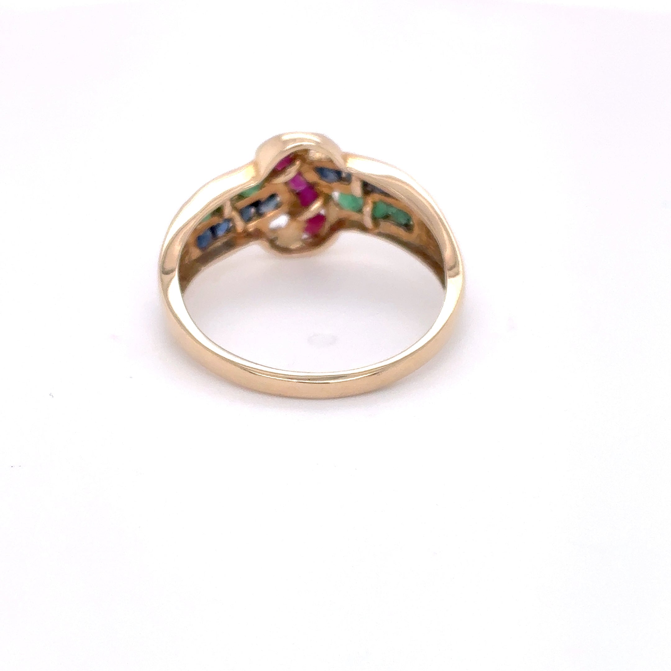 Damenring 375 Gelbgold 9kt Gold Diamanten Gr. 60