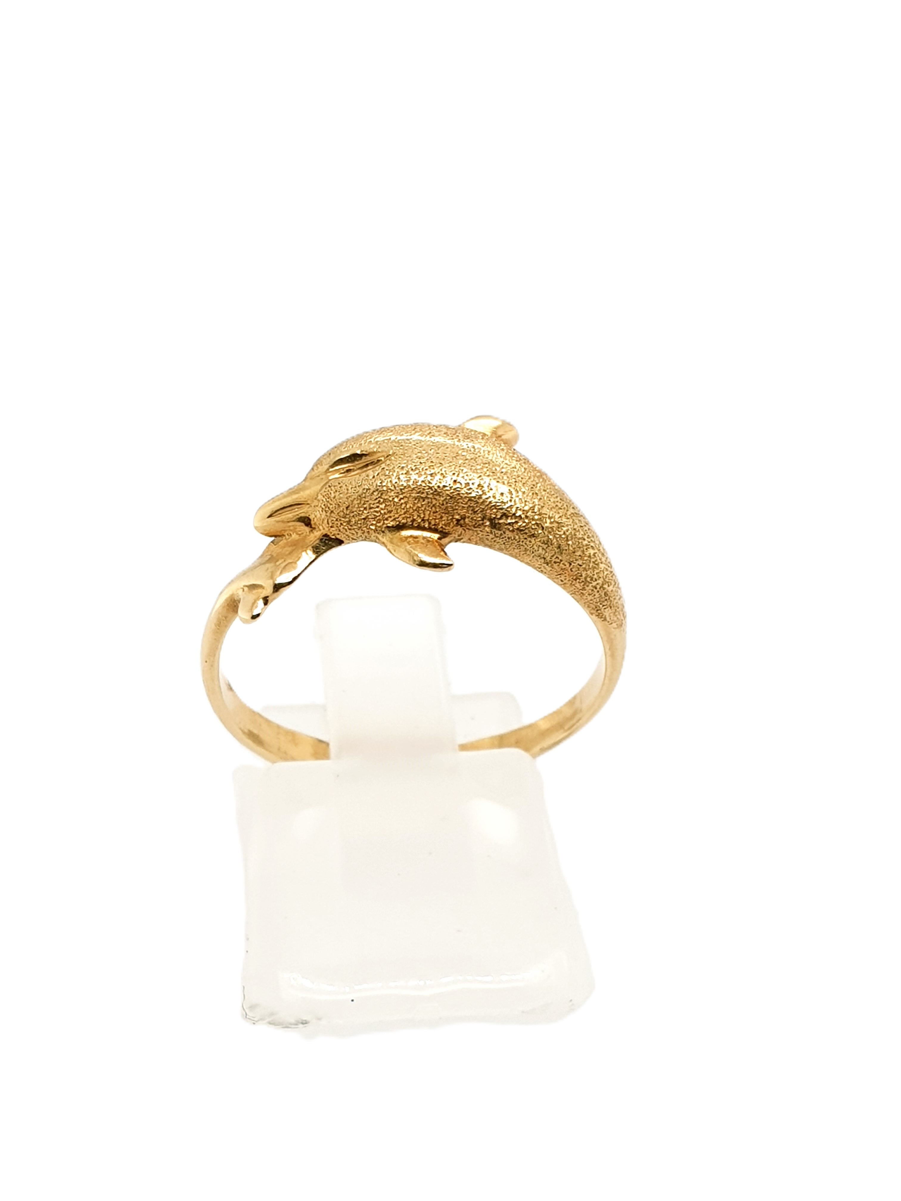 Gold Ring 585/14kt Gr.57 Delfin