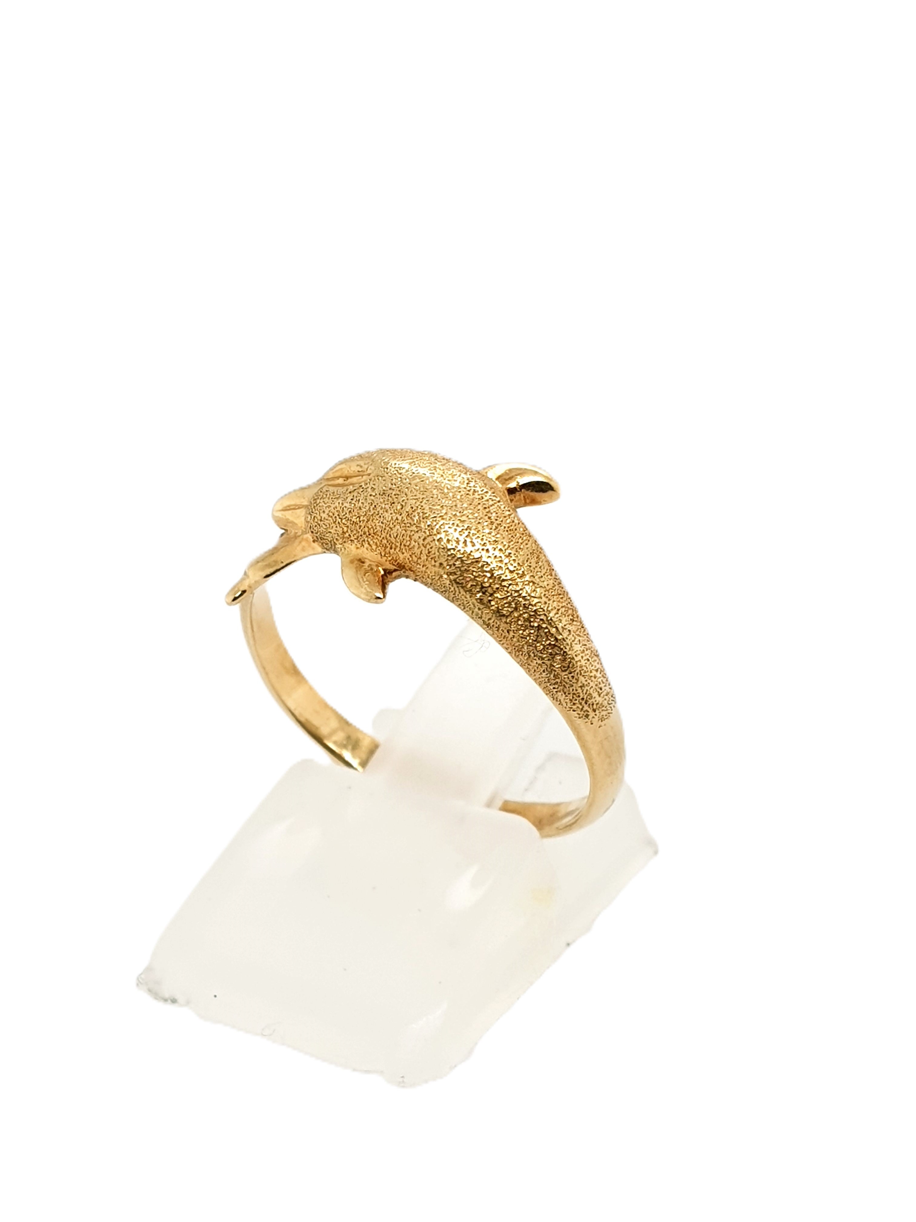 Gold Ring 585/14kt Gr.57 Delfin