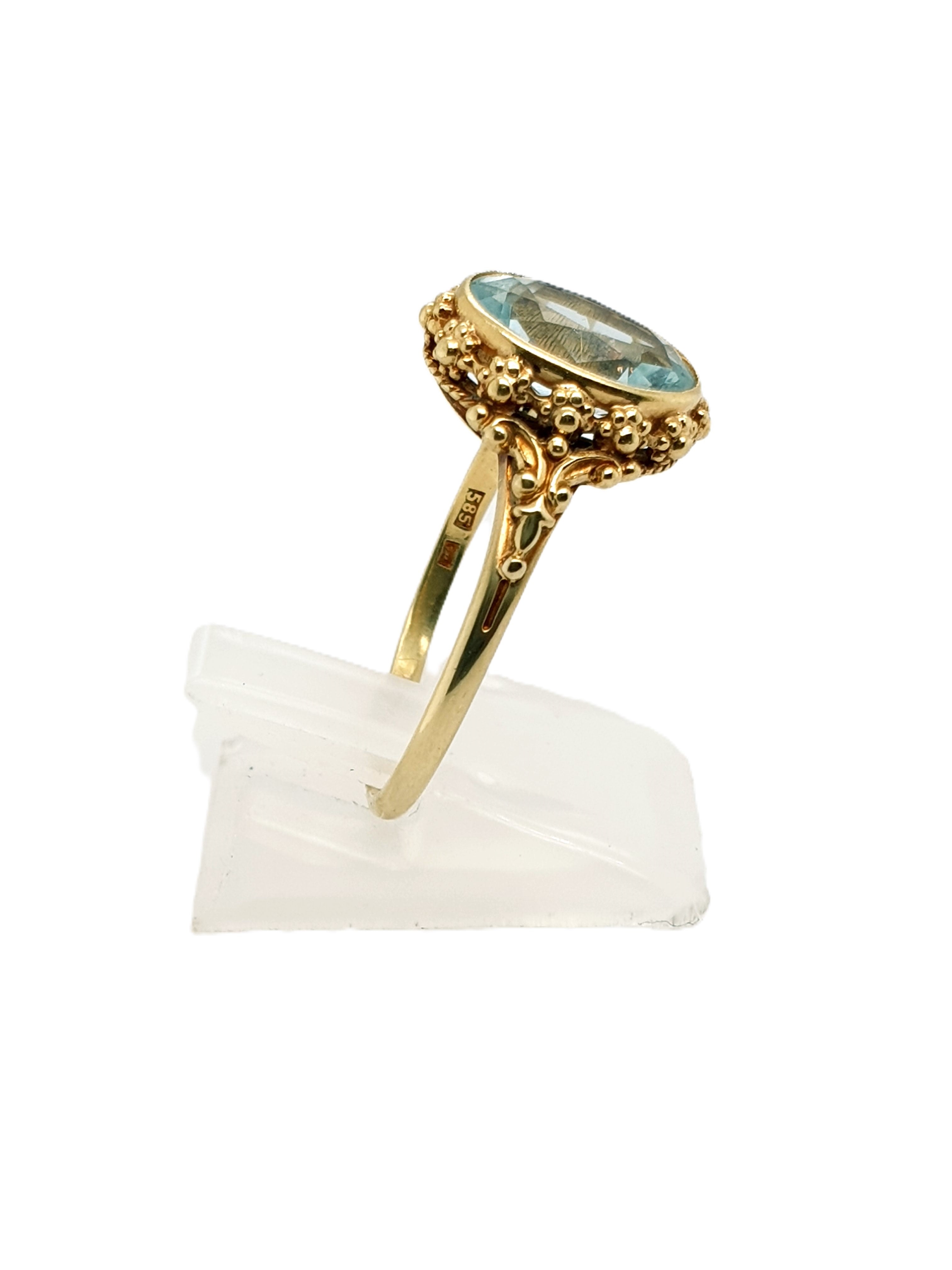 Gold Ring 585/14kt Gr.62 mit Topas