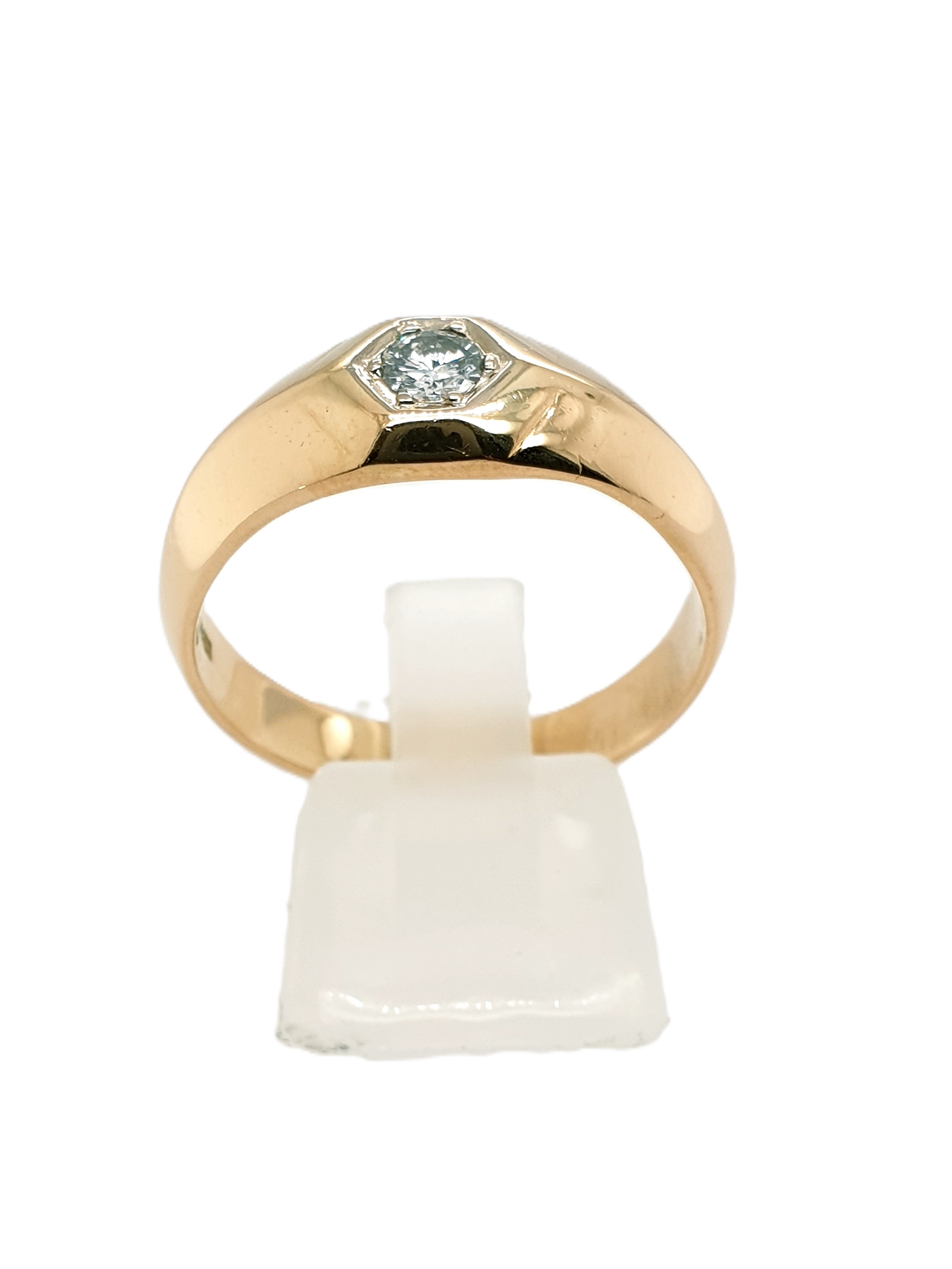 Gold Ring 750/18kt mit 0,20ct Brillant Gr.69
