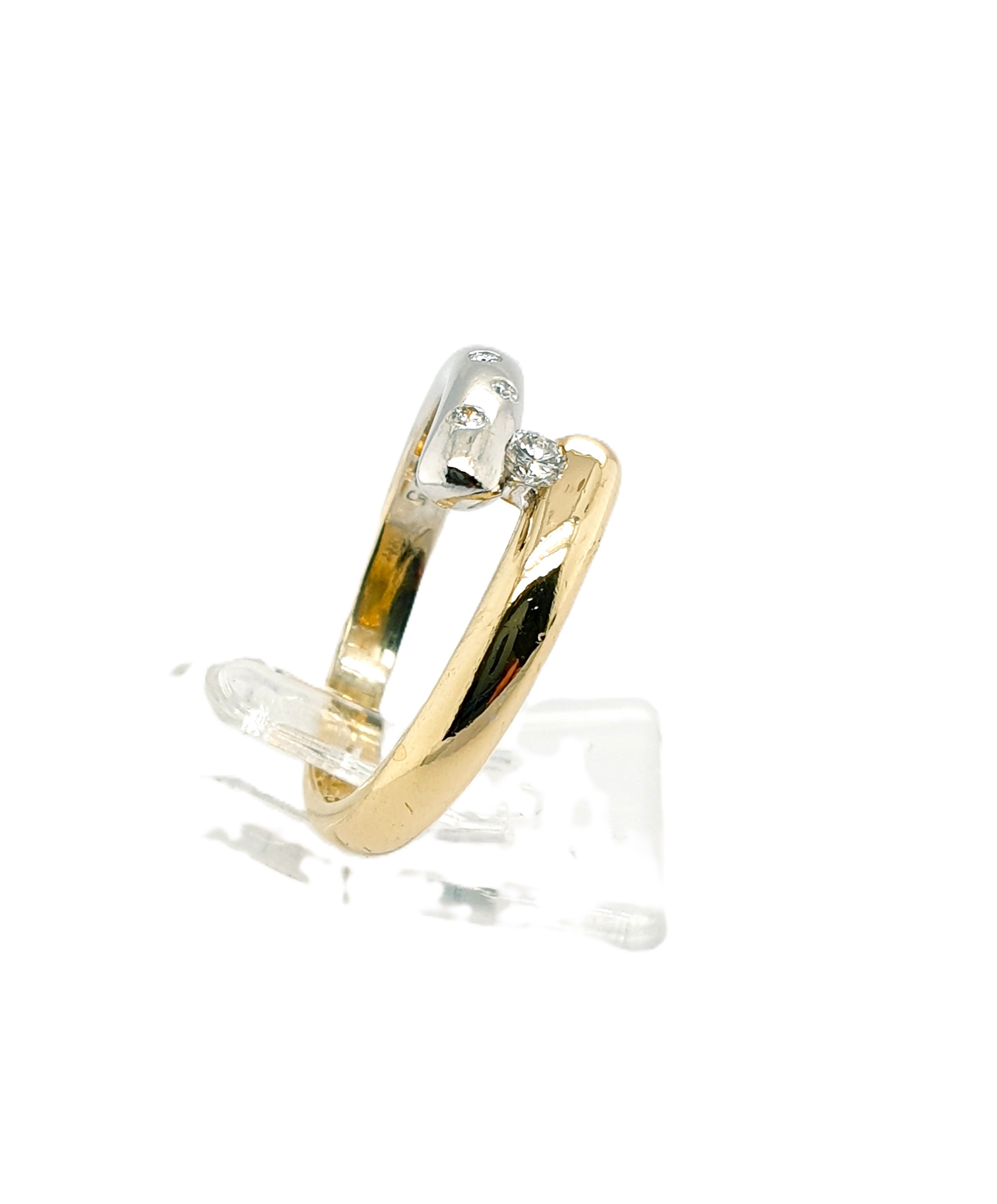 Gold Ring 585/14kt Gr.55 mit Brillanten