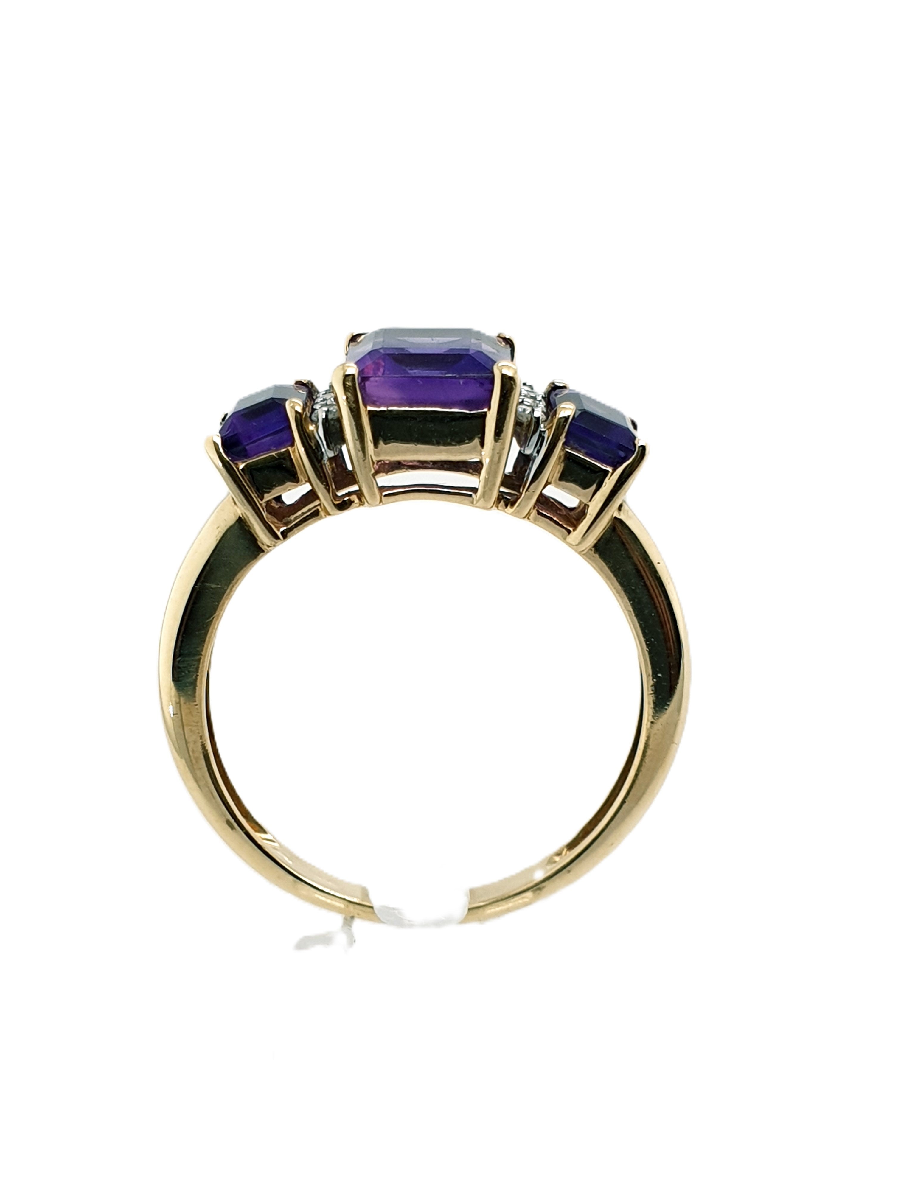 Gold Ring 375/9kt mit Brillanten Gr.60