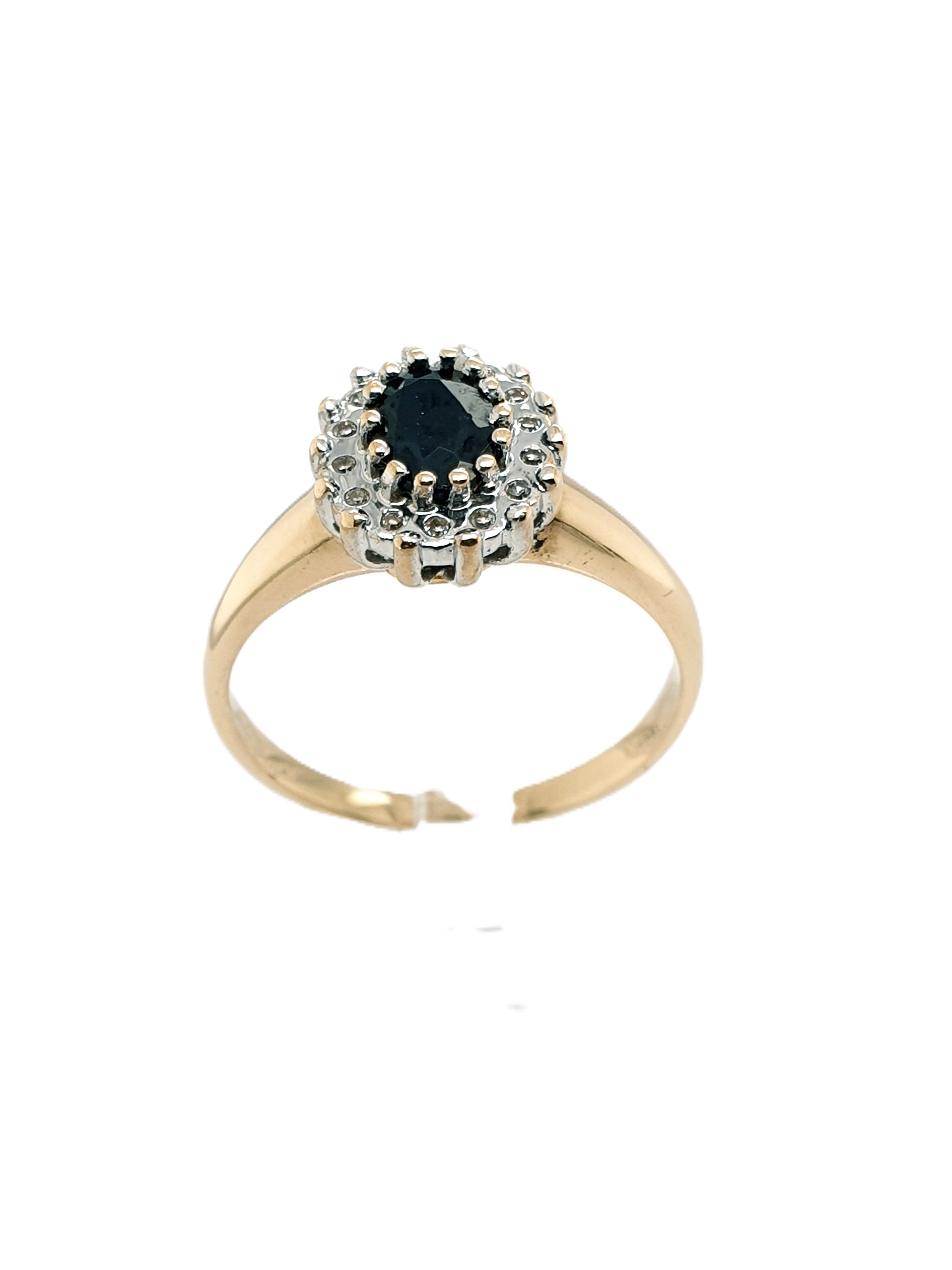 Gold Ring 585/14kt Gr.60 mit Brillanten