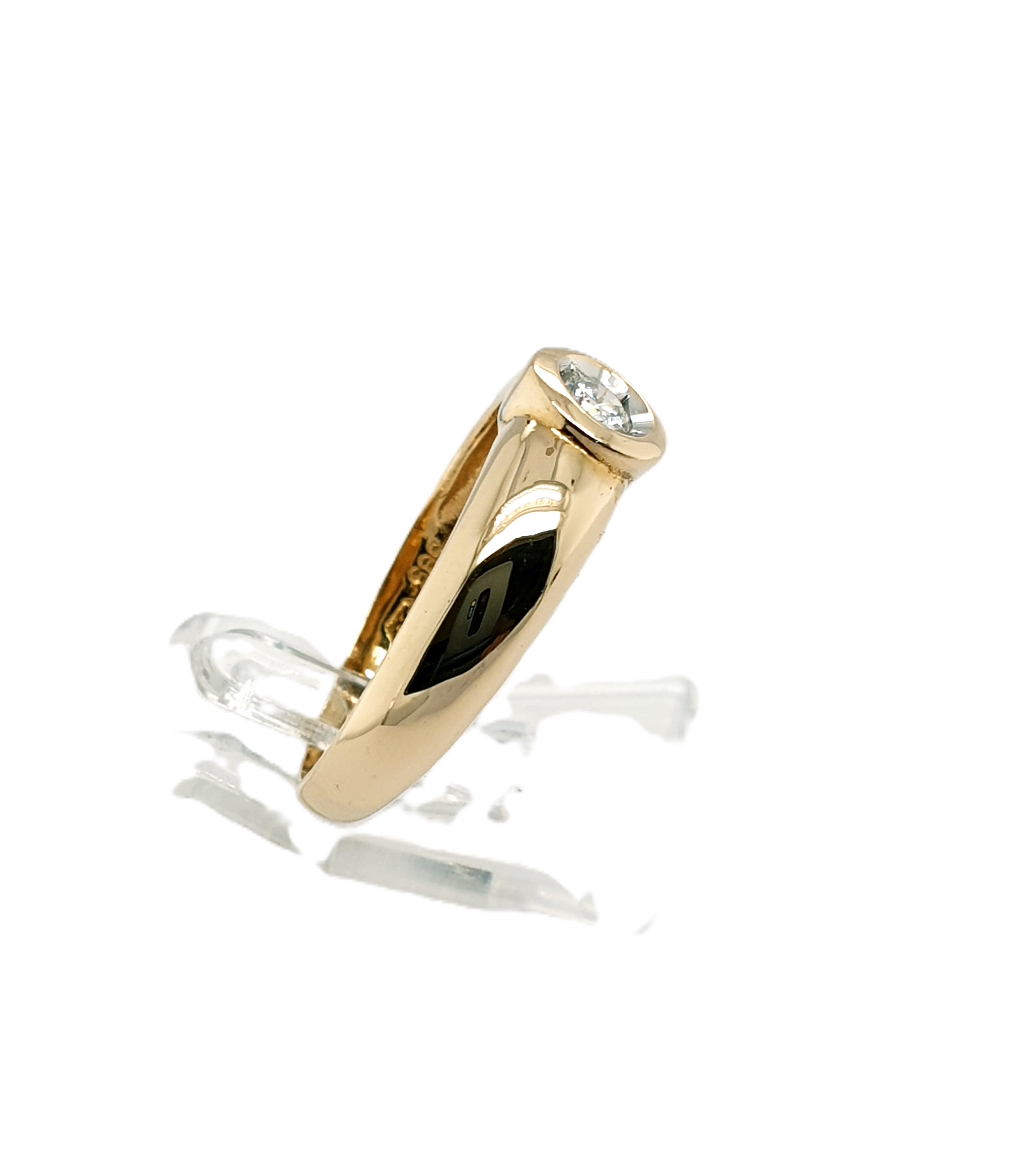 Gold Ring 585/14kt GR.53 mit Brillant 0,10ct